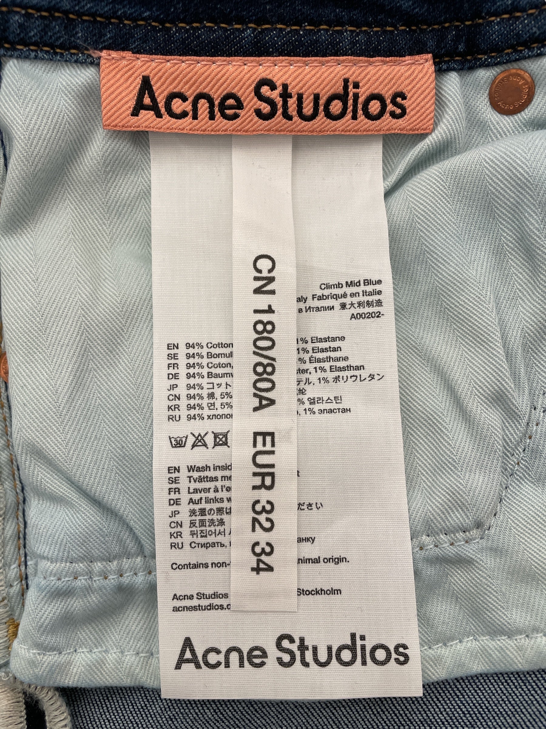 Acne Studios/Skinny Pants/32/Denim/BLU/ view 3
