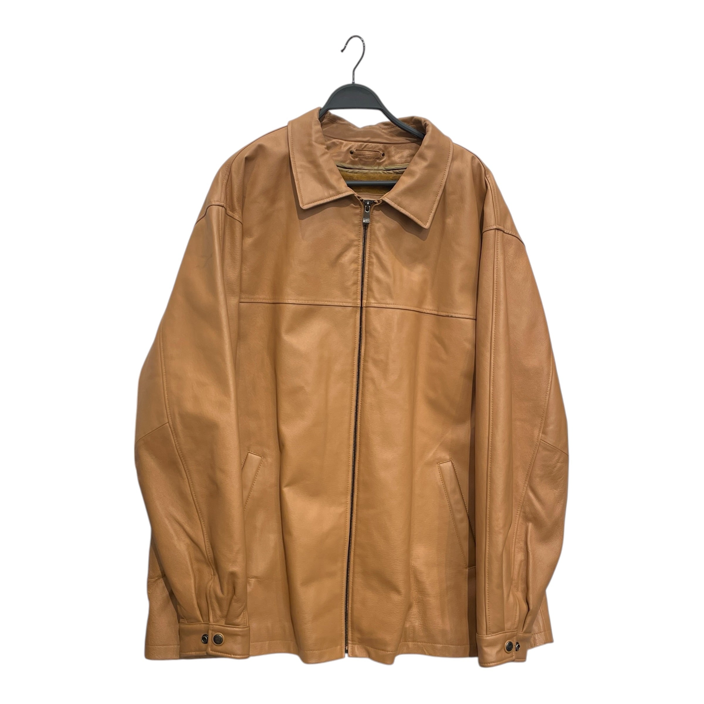 MAX U.S.A/Leather Jkt/XXXXL/Leather/BEG/SHERLINGLINEDBOMBERSTYLE view 1