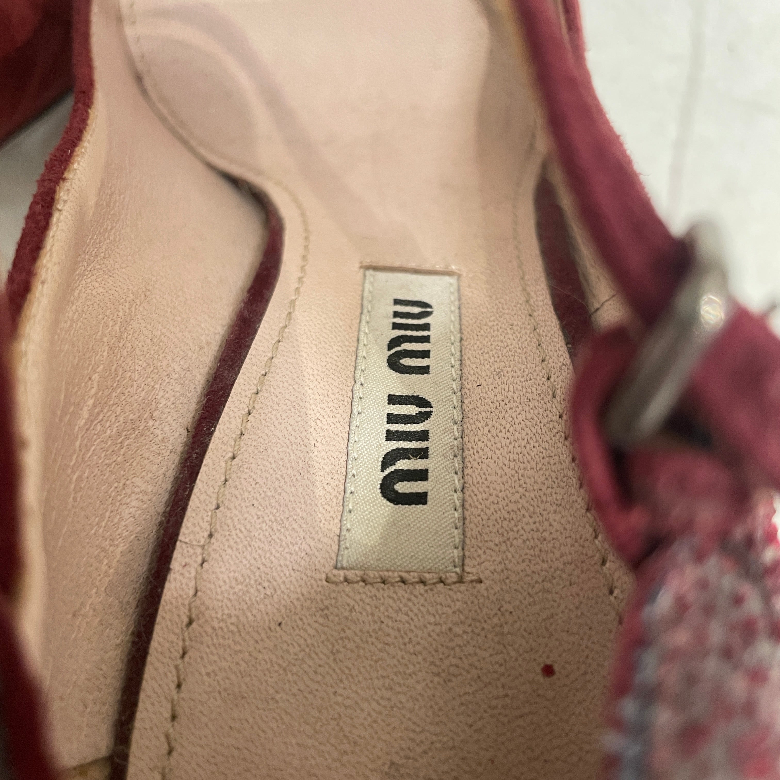 MIU MIU/Heels/EU 36/Suede/BRD/SPARKLY HEELS view 6