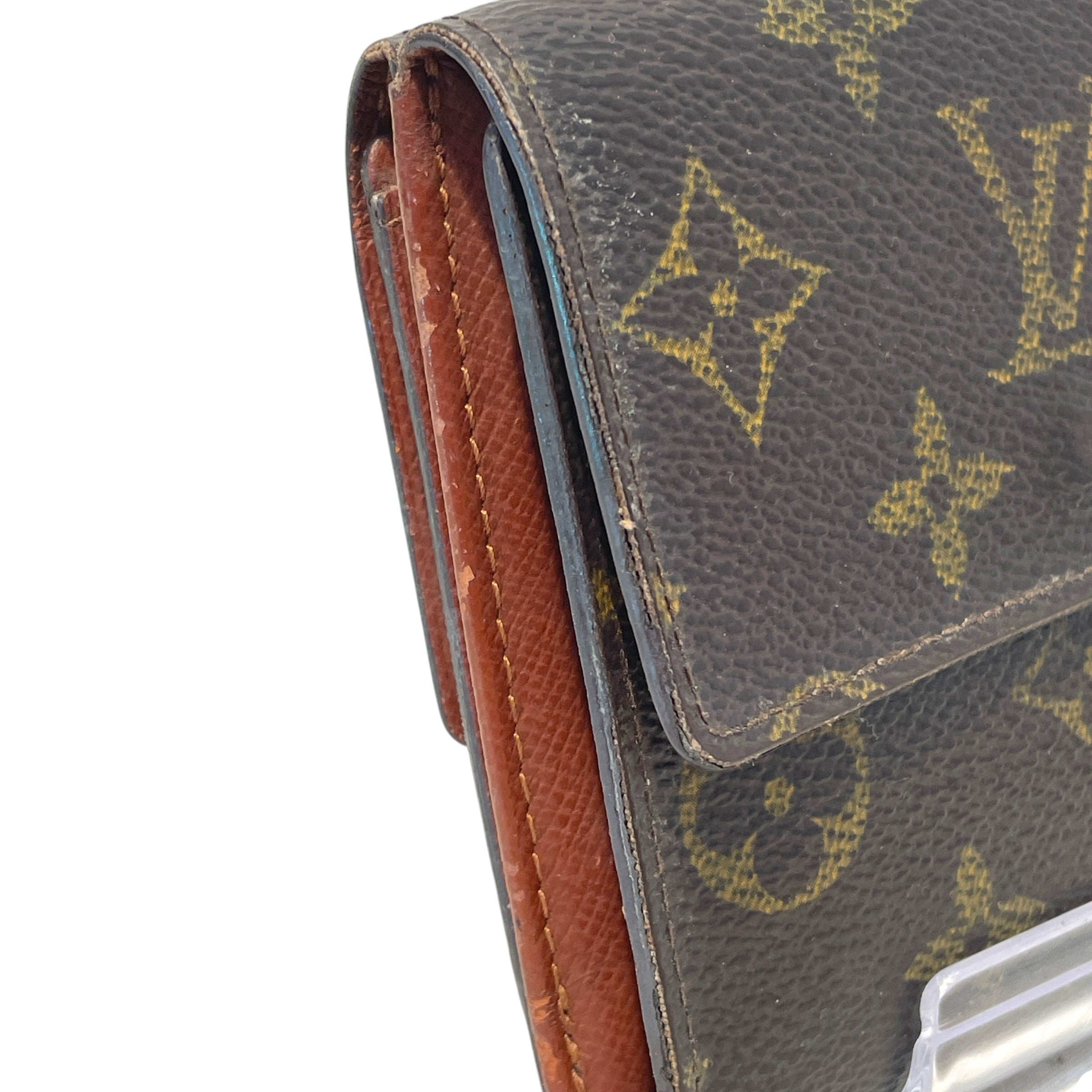 LOUIS VUITTON/Trifold Wallet/Monogram/Leather/BRW/M's/Porte Monet Bier view 3