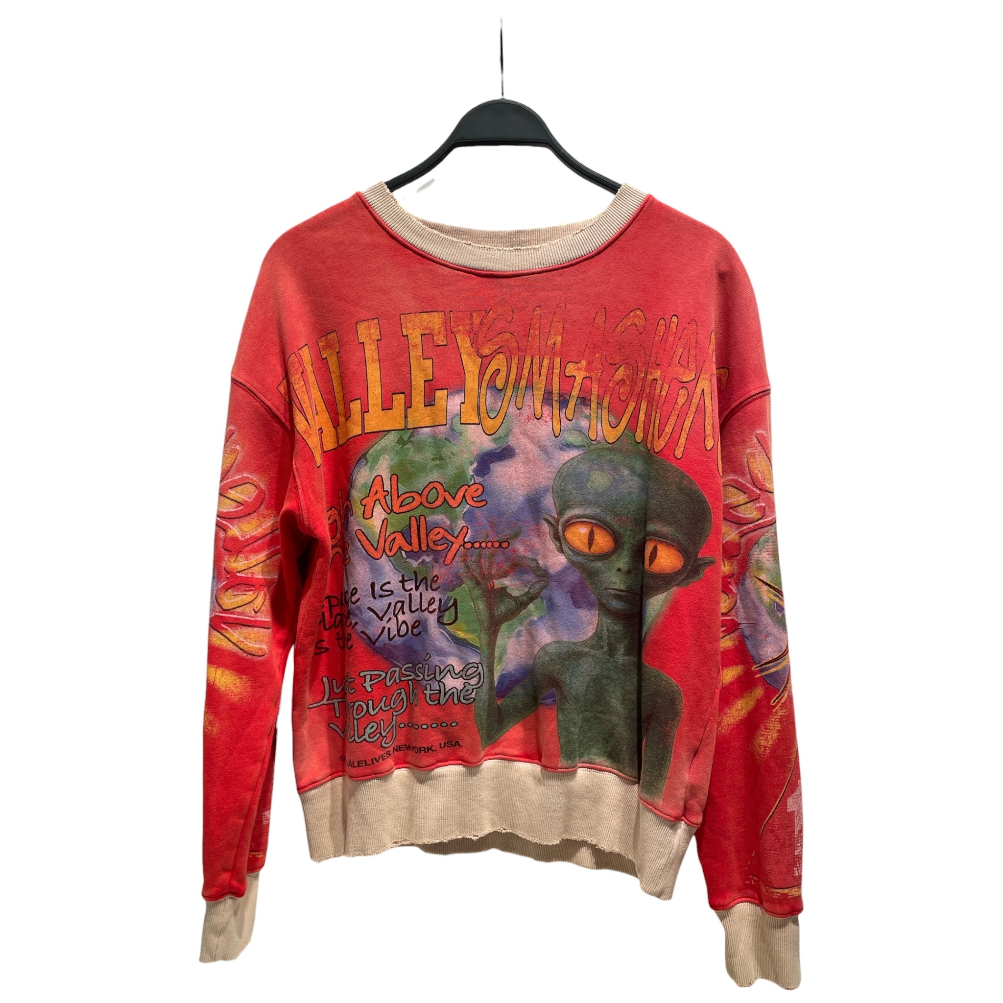 Vale/Sweatshirt/S/Graphic/Cotton/RED/ALIEN view 1