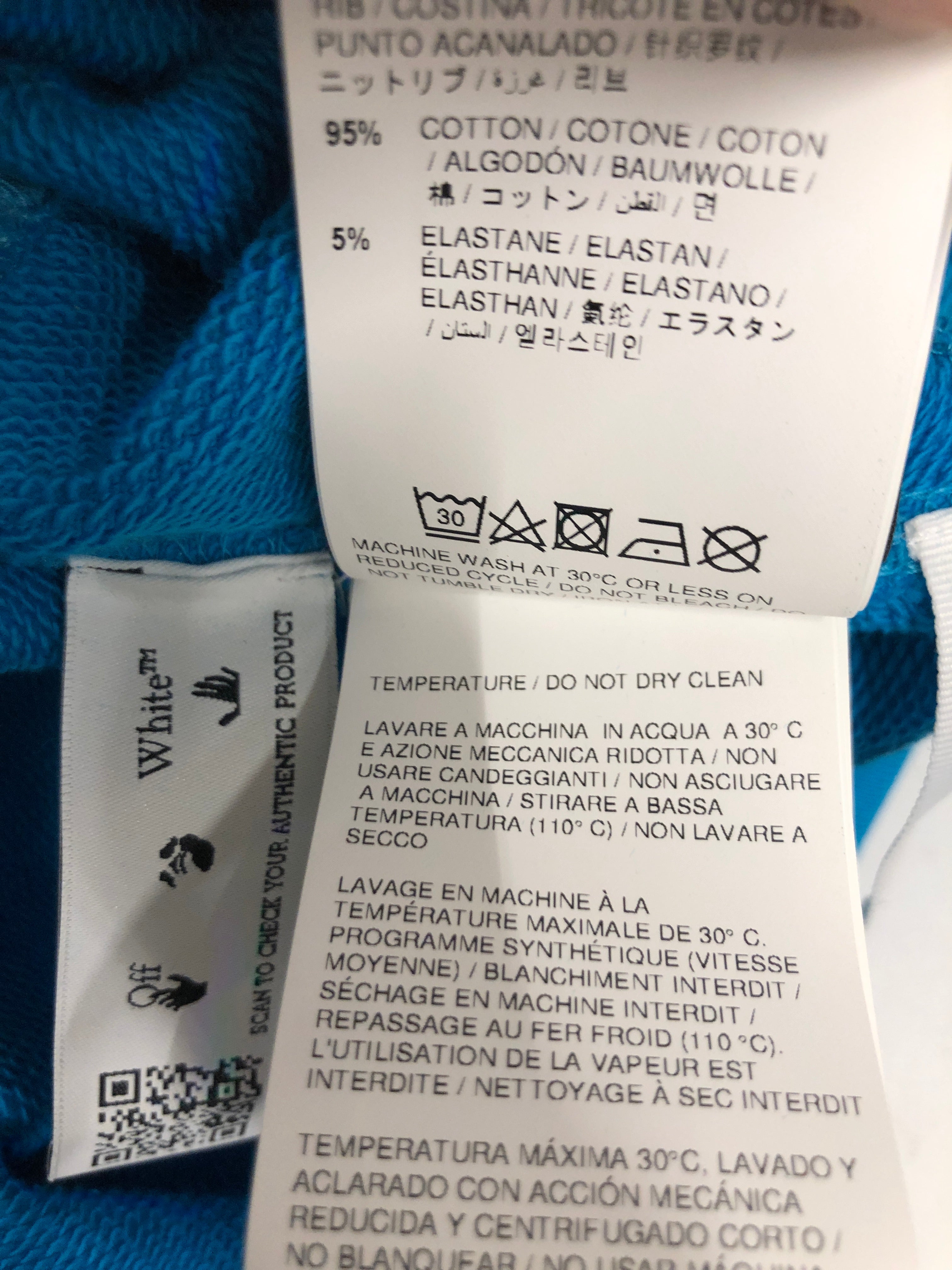 OFF-WHITE/Hoodie/M/Cotton/BLU/Off White Cropped Hoodie (W) view 9