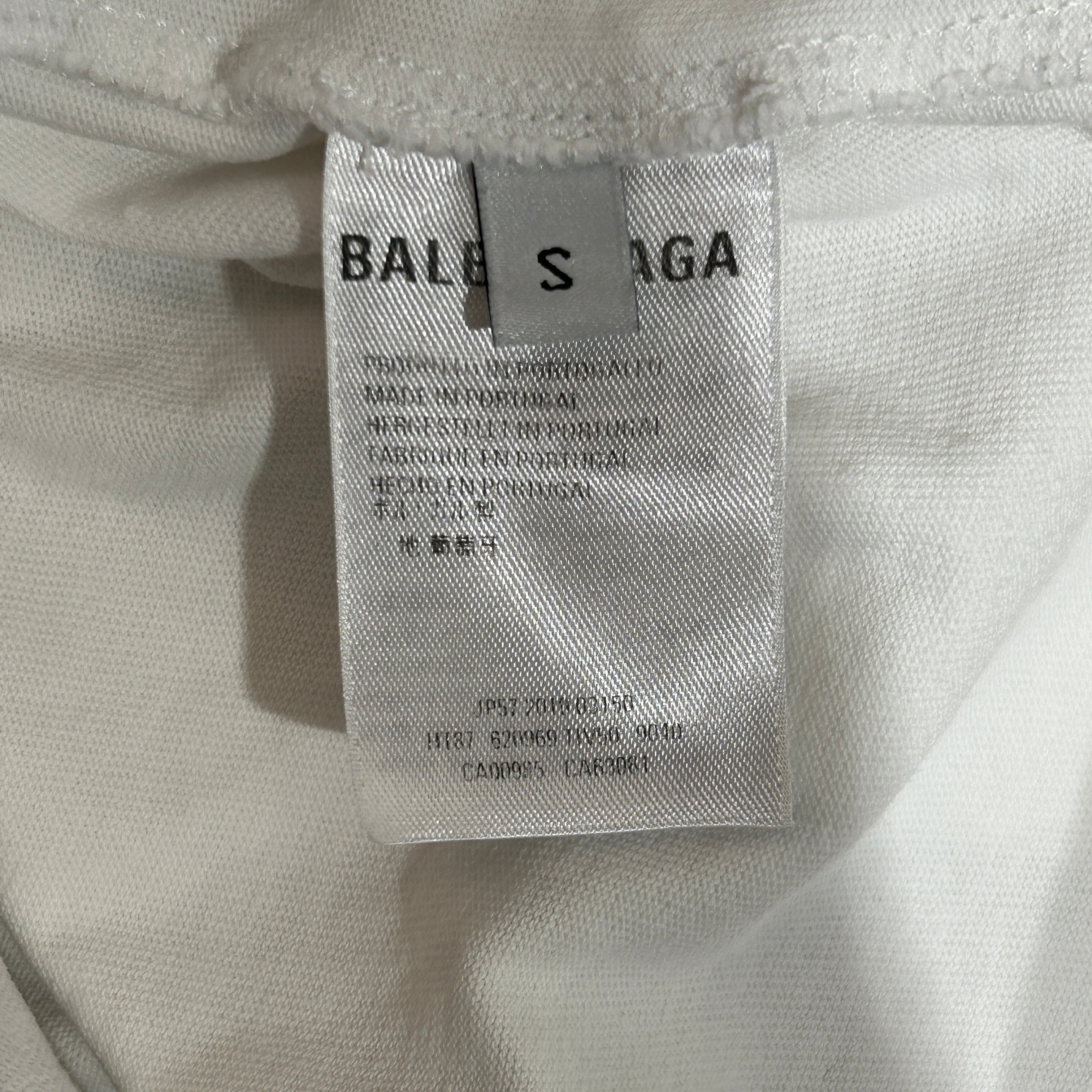BALENCIAGA/T-Shirt/S/Cotton/WHT/SYMBOLIC LOGO 2019 view 4