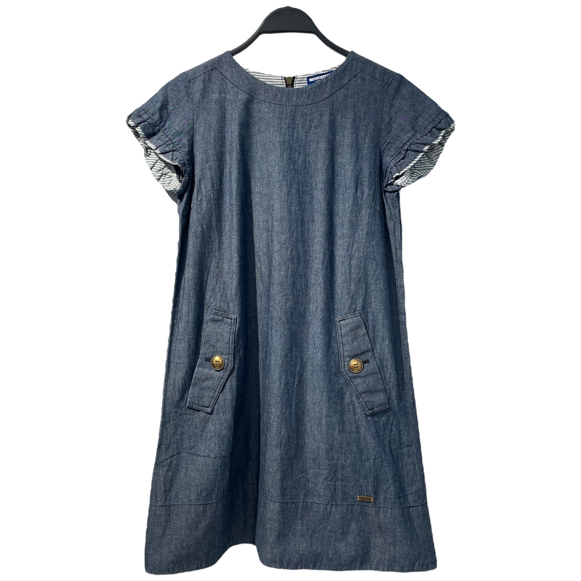 BURBERRY BLUE LABEL/Dress/38/Indigo/Cotton/ view 1