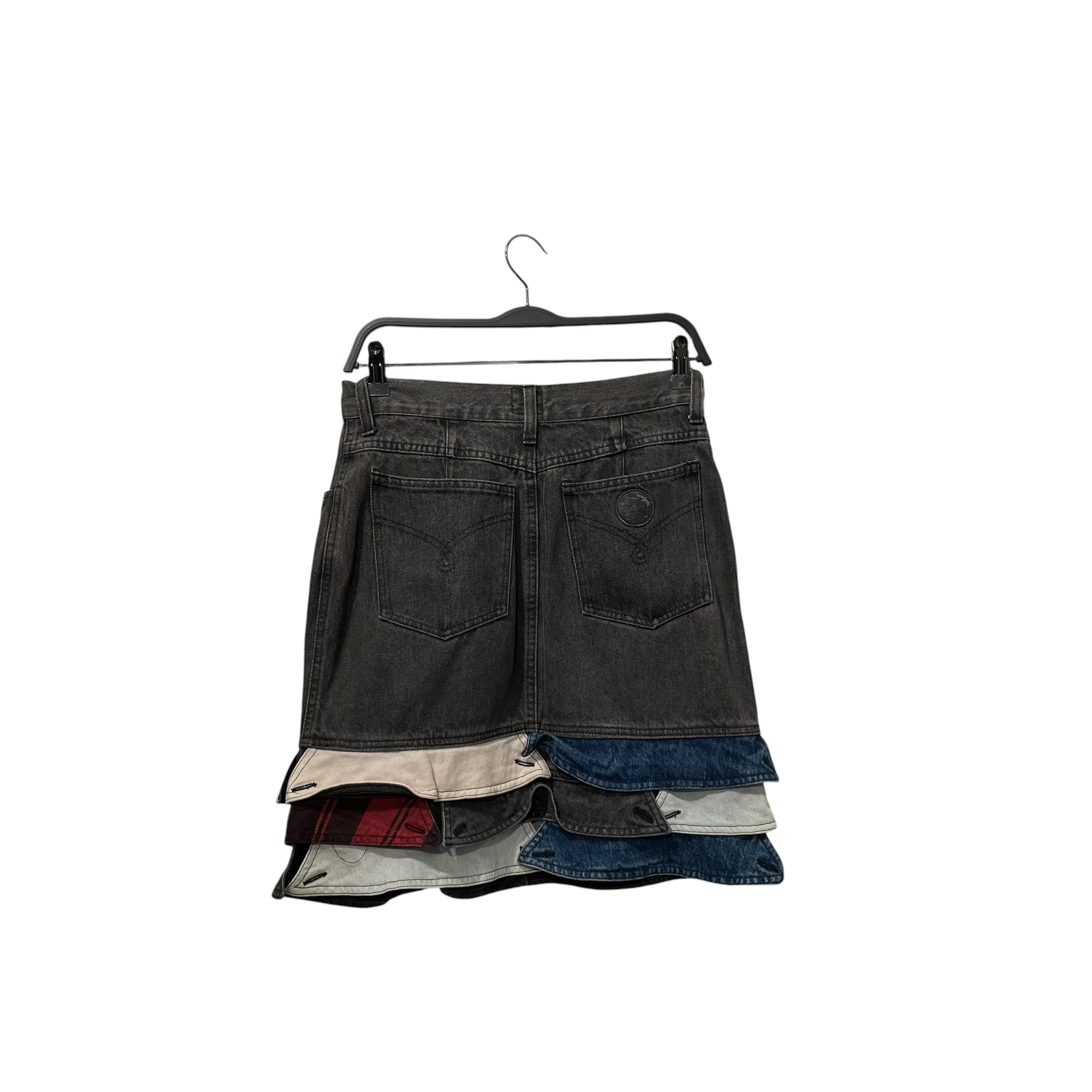 MOSCHINO JEANS/Long Skirt/46/Denim/GRY/placket skirt view 2