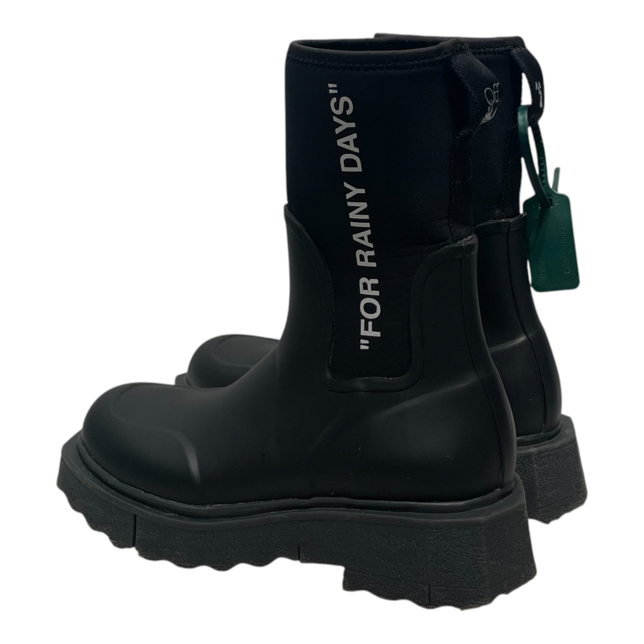 OFF-WHITE/Rain Boots/EU 40/Cotton/BLK/SPONGE RUBBER view 2