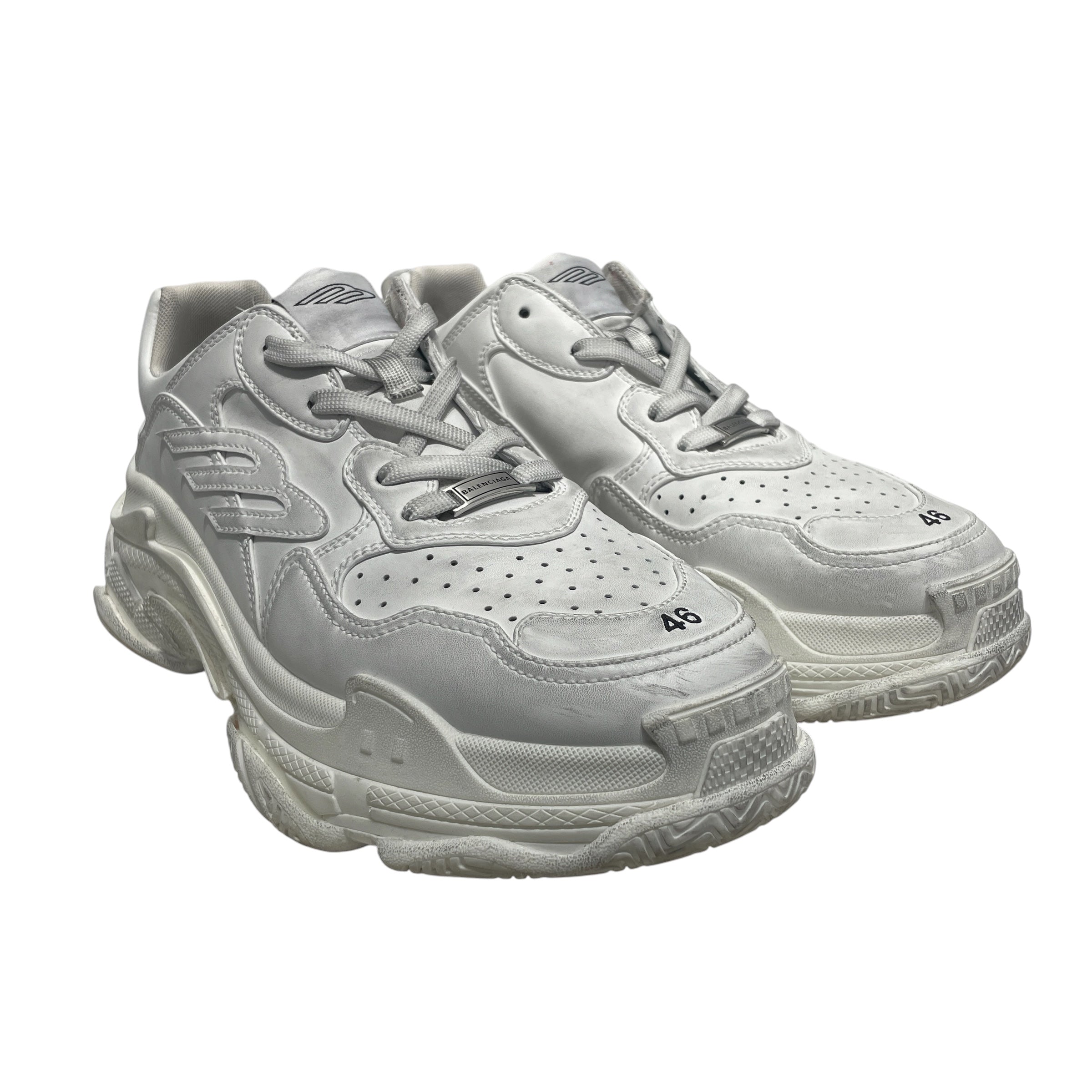 BALENCIAGA/Hi-Sneakers/EU 46/Acrylic/WHT/ view 1