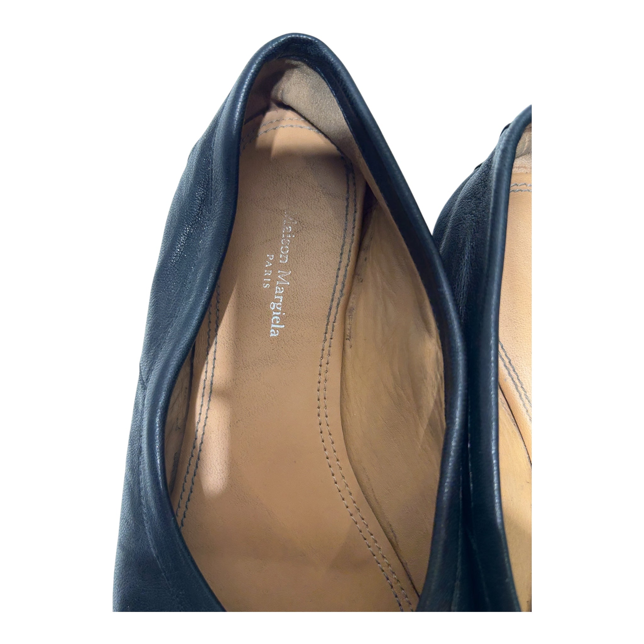 Maison Margiela/Flat Shoes/EU 36.5/Leather/BLK/tabi flats view 3