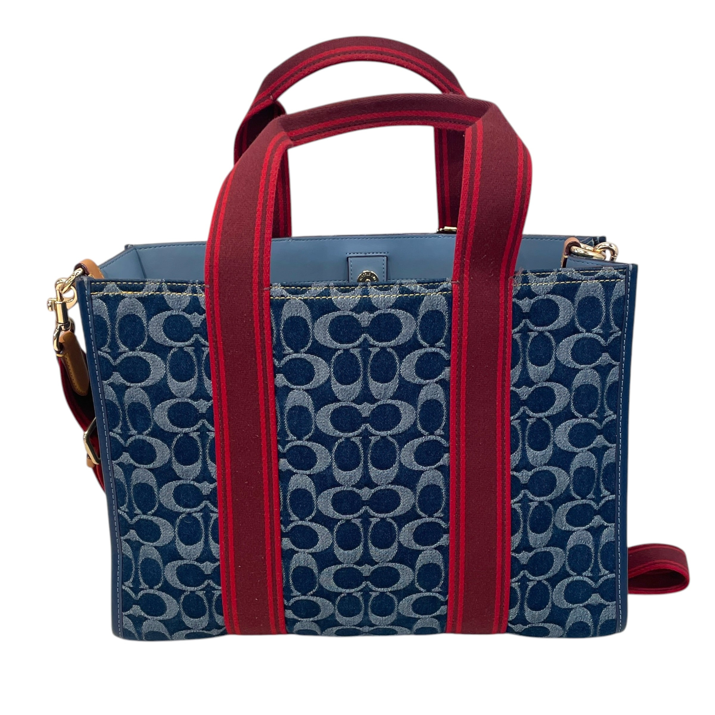 COACH/Tote Bag/Monogram/Denim/BLU/smith tote in signature denim view 1