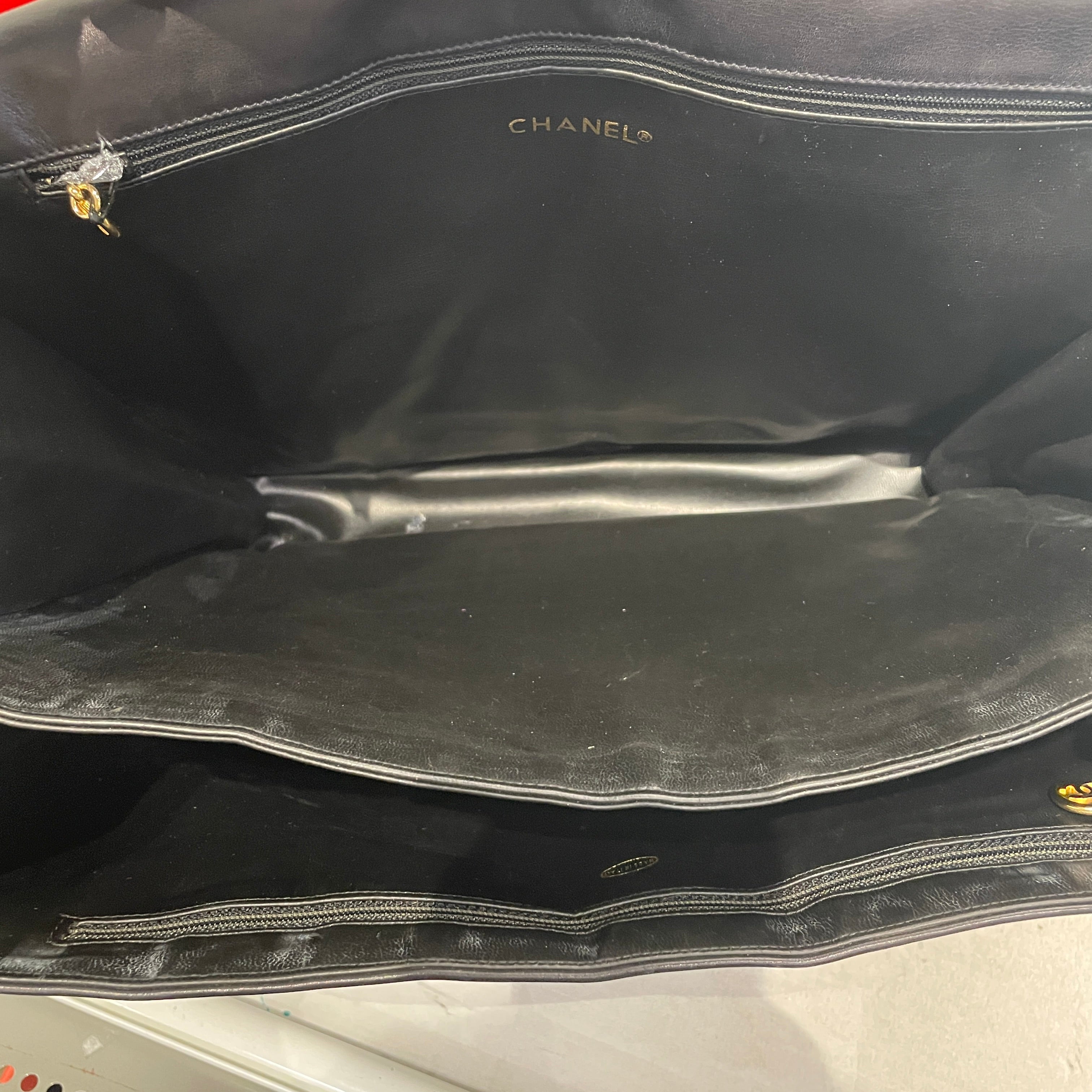 CHANEL/Briefcase/Lambskin/BLK/Quilted CC Briefca view 4