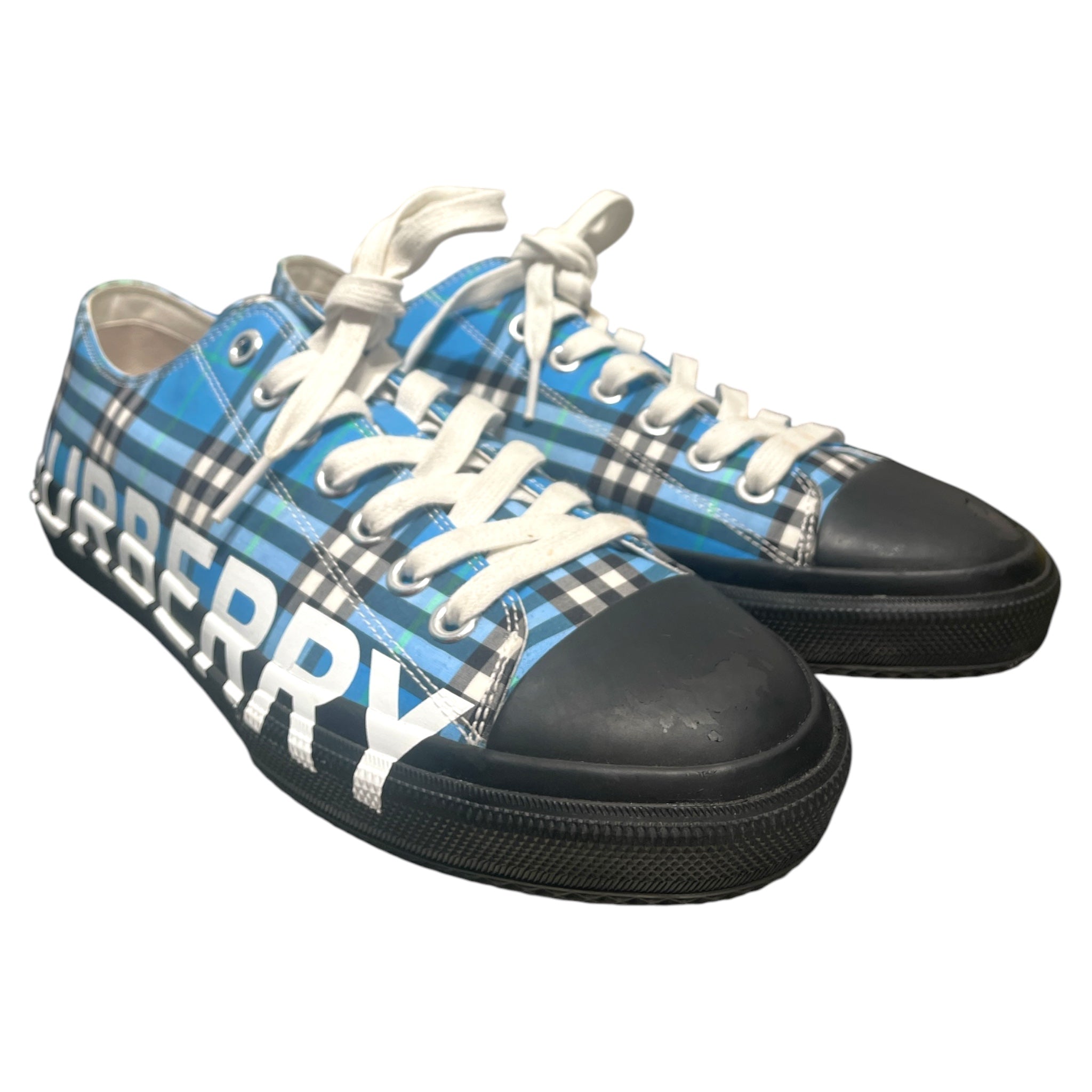 BURBERRY LONDON/Low-Sneakers/EU 44/Plaid/BLU/ view 1