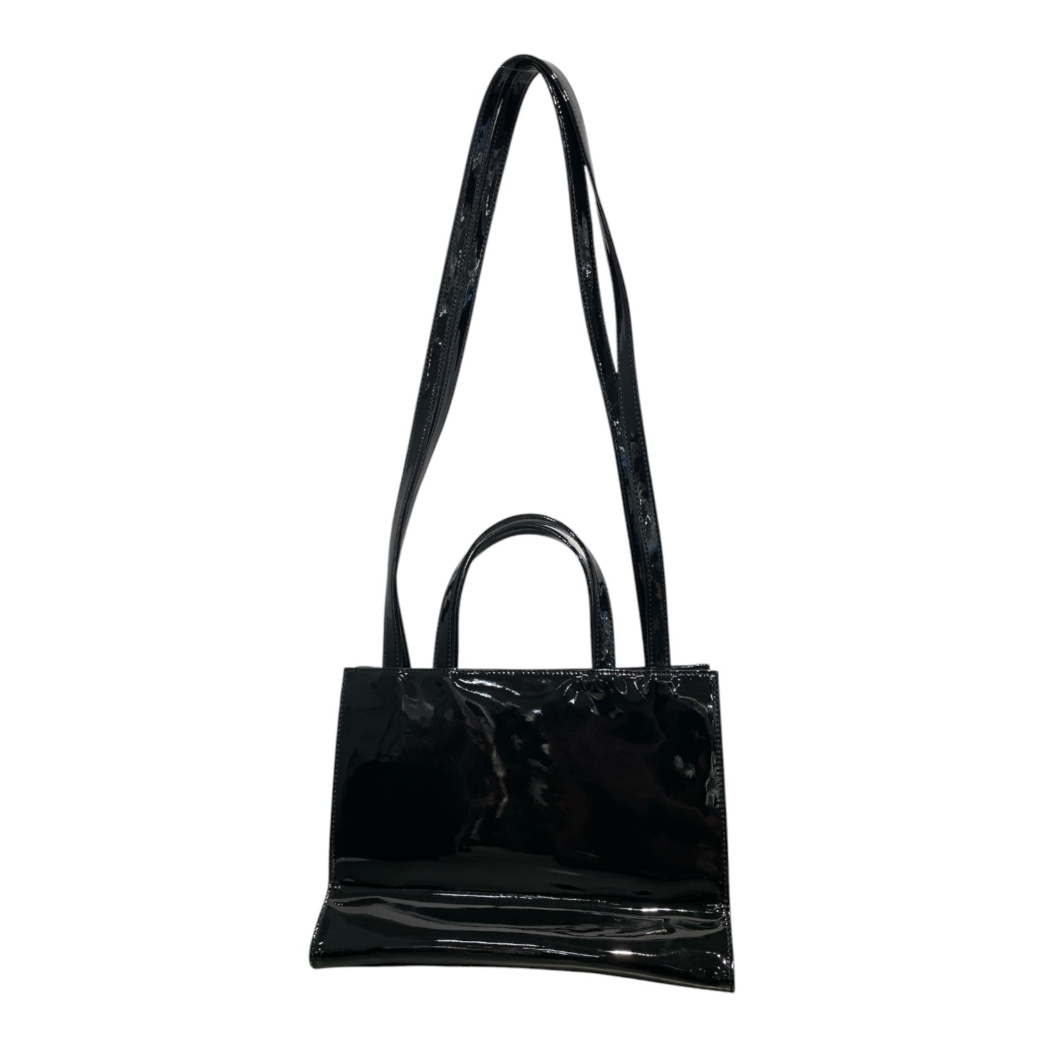 Telfar/Tote Bag/Leather/BLK/Black Patent Leather Tote Bag view 2