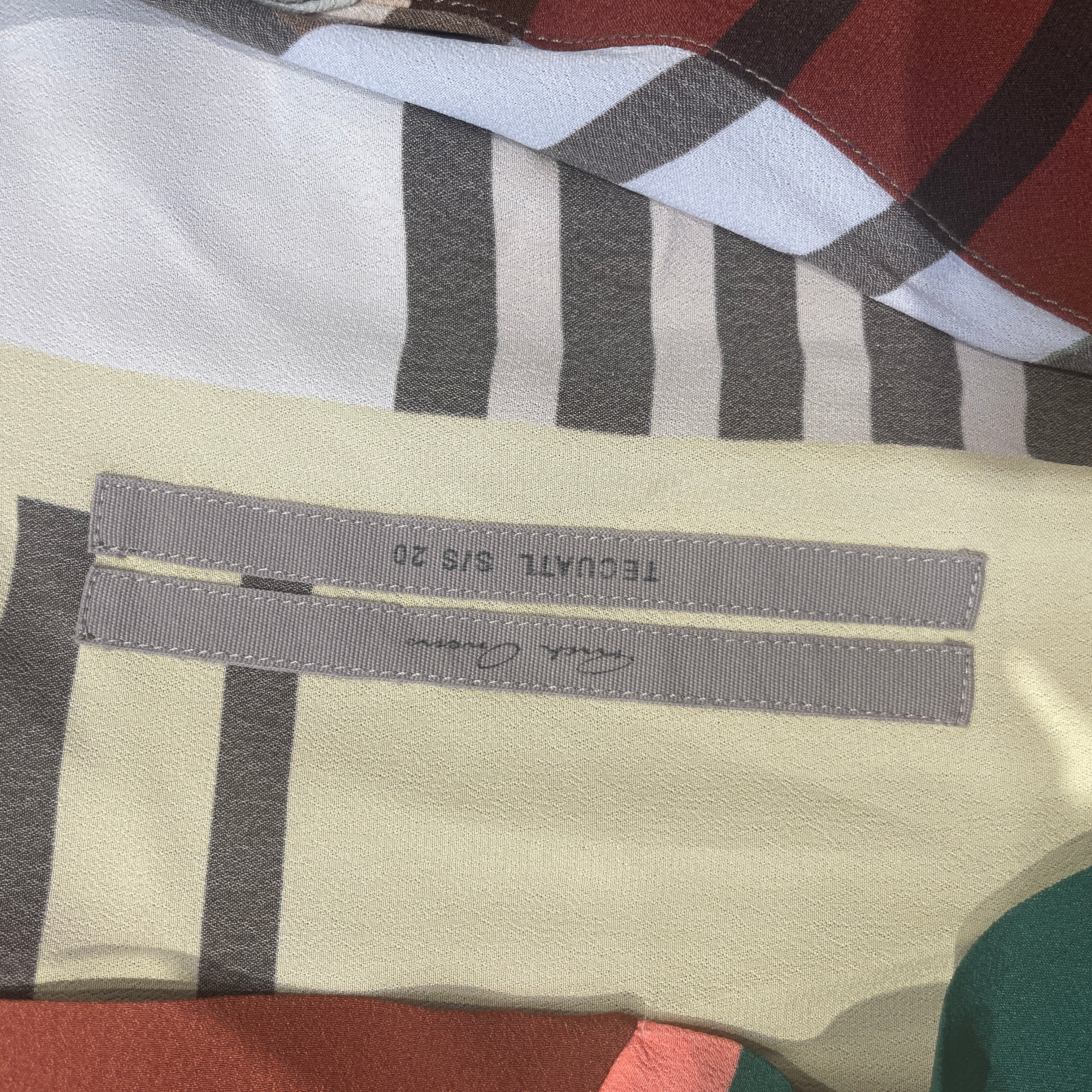 Rick Owens/SS Shirt/38/MLT/Border/SS20 Tecuatl Uxmal Golf Shirt view 3