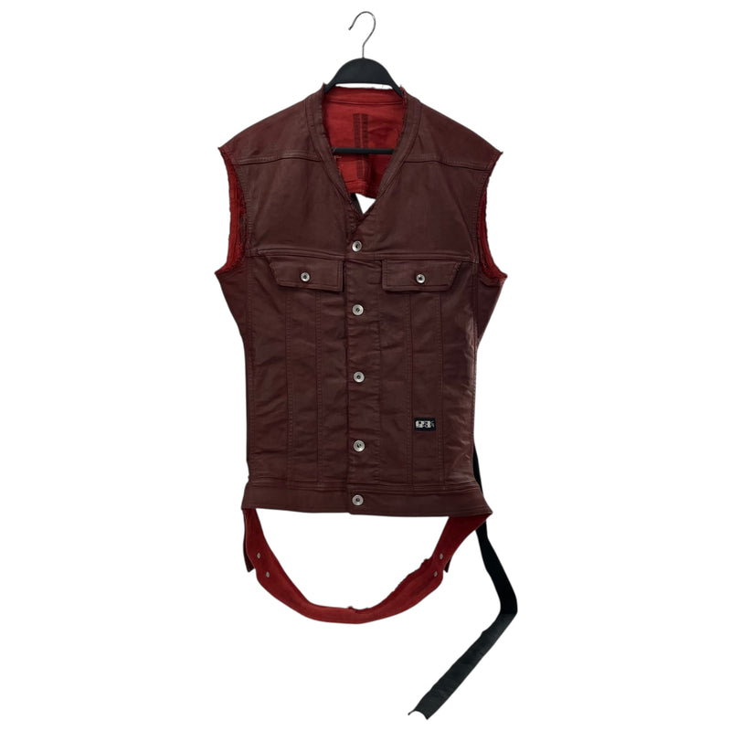 RICK OWENS DRKSHDW/Vest/S/Denim/RED/OPEN BACK
