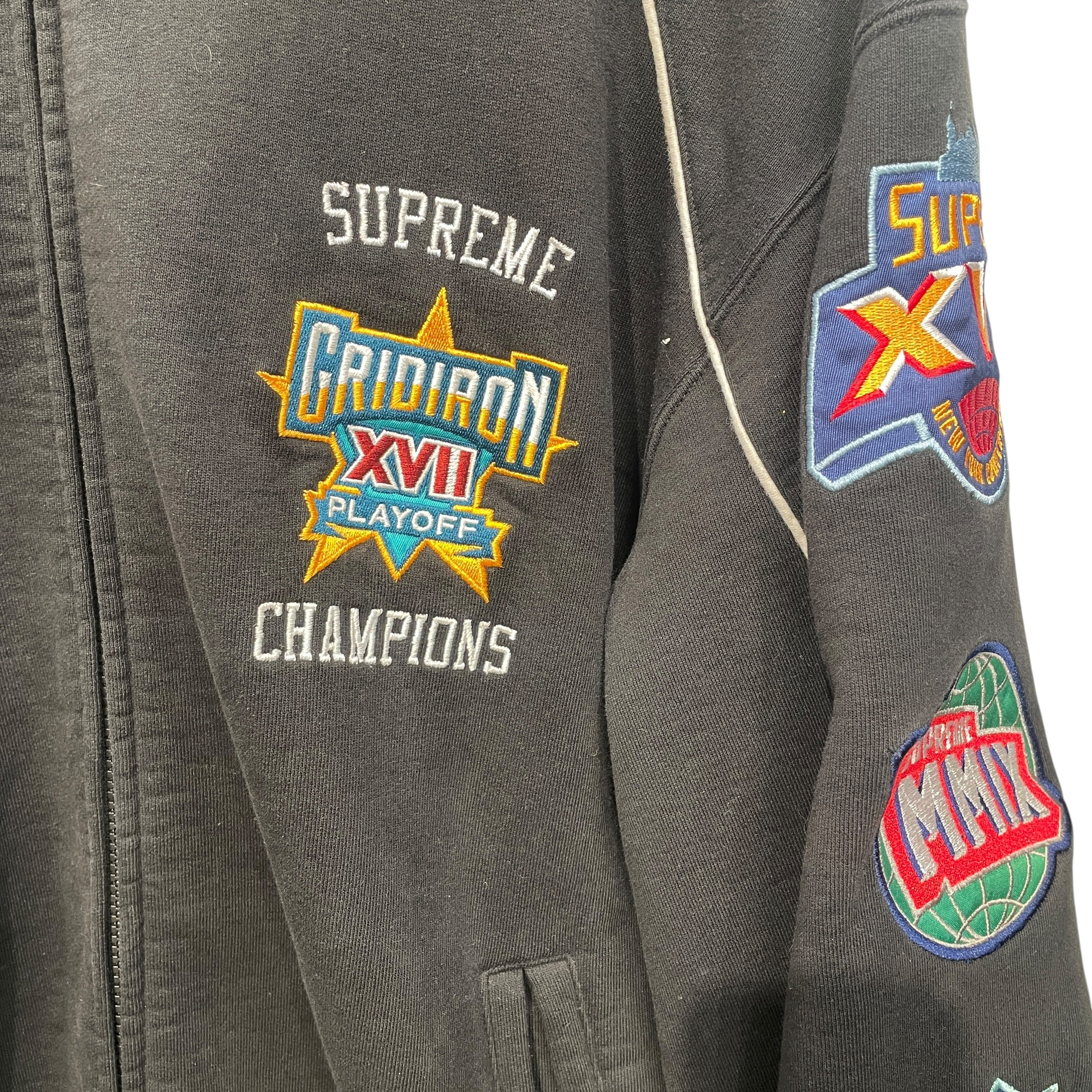 Supreme/Zip Up Hoodie/L/Cotton/BLK/SUPREME PLAYOFFS PATCH HOODIE view 3