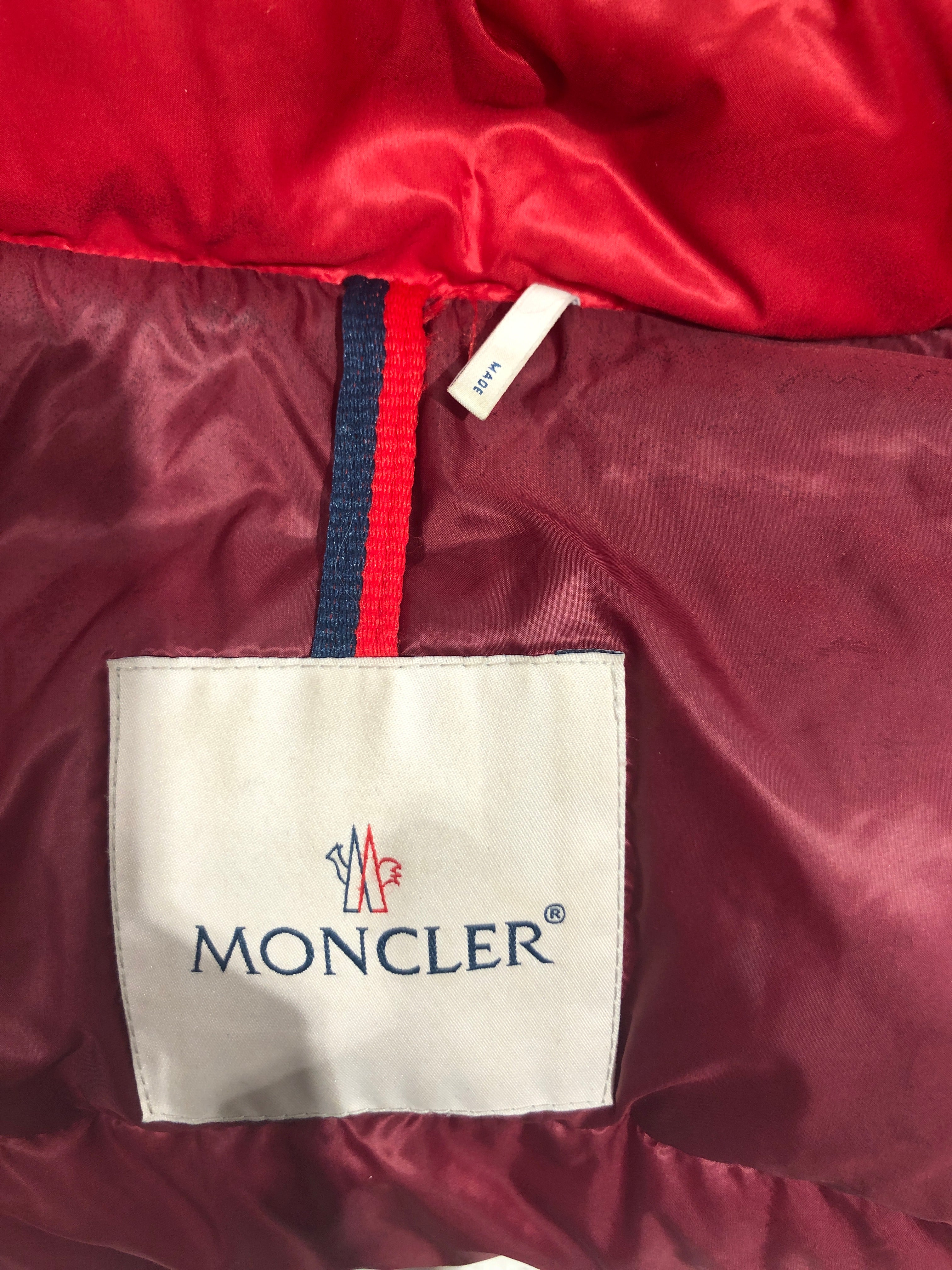 MONCLER/Puffer Vest/M/Polyester/RED/Hooded Puffer Vest view 3