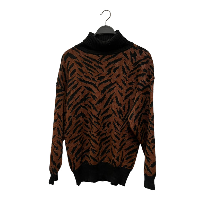 I. Magnin/Heavy Sweater/L/Animal Pattern/Cotton/BRW/
