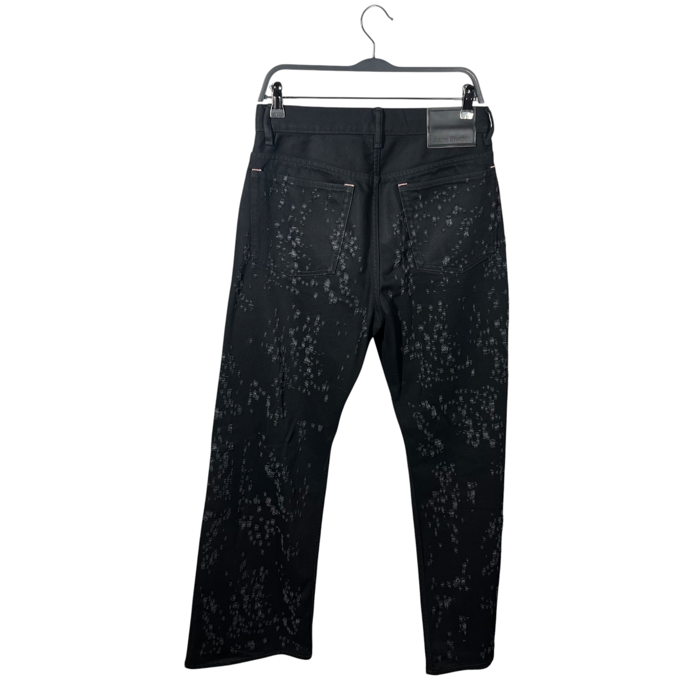 Acne Studios/Straight Pants/30/Denim/BLK/All Over Print/DISTRESSED NIGHT SKY view 2