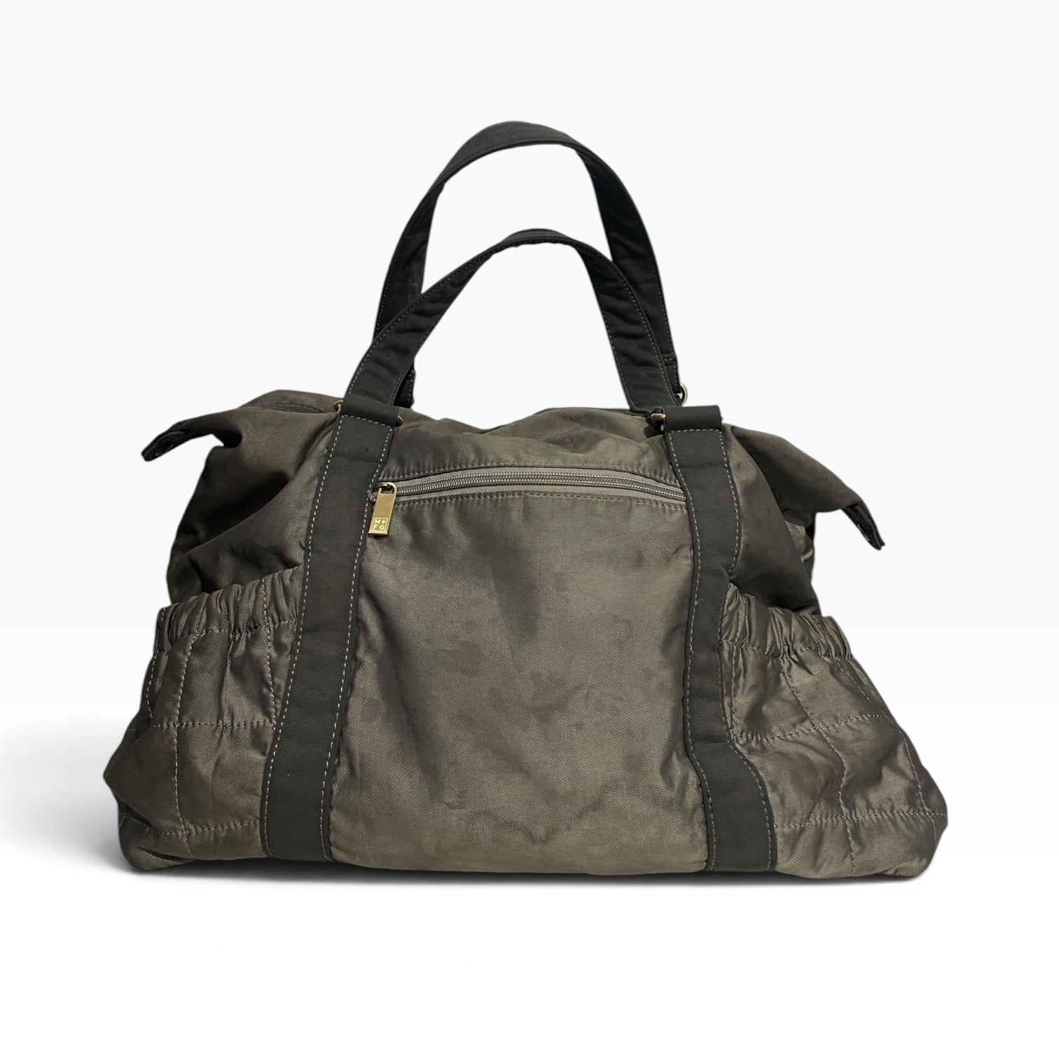 MARITHE FRANCOIS GIRBAUD/Hand Bag/Nylon/GRY/GOLD LOGO FRONT HARDWARE view 2
