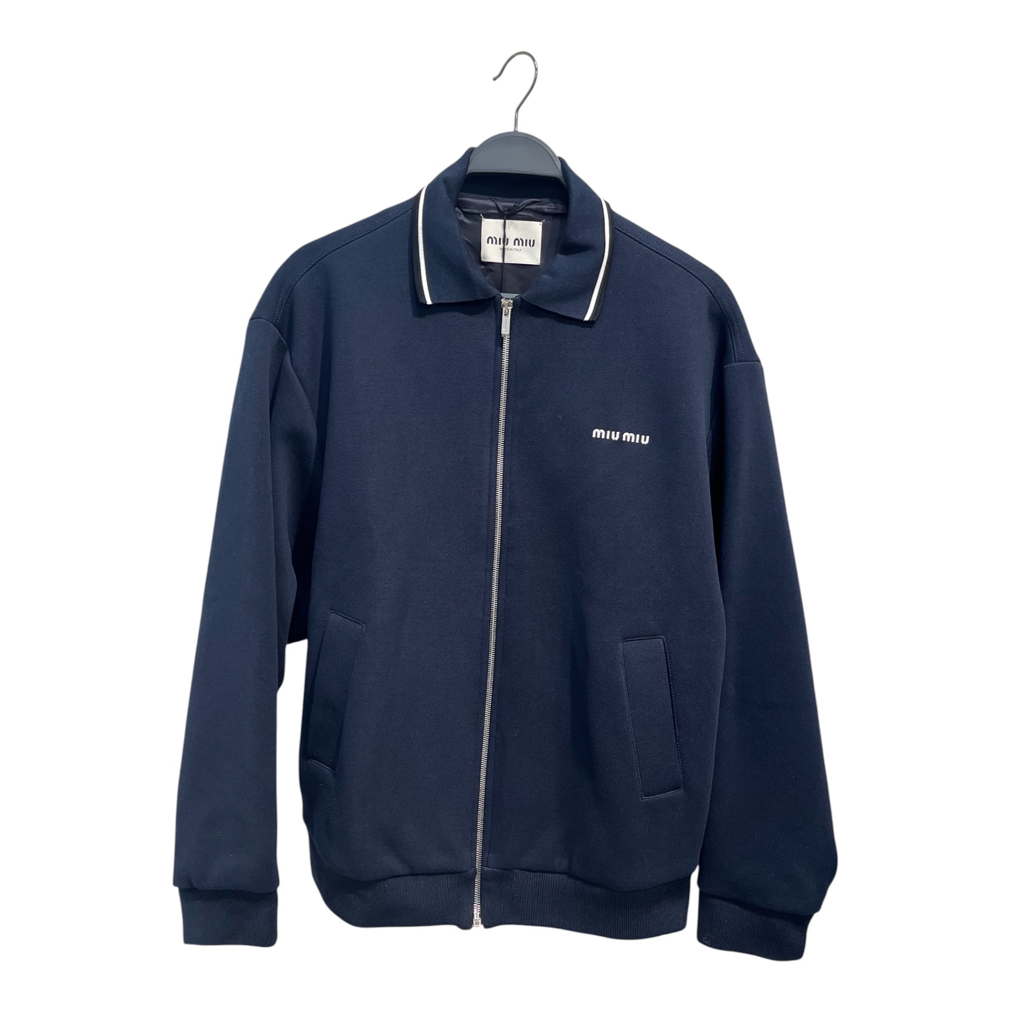 MIU MIU/Track Jkt/XL/Cotton/NVY/NWT LOGO TRACK JACKET view 1
