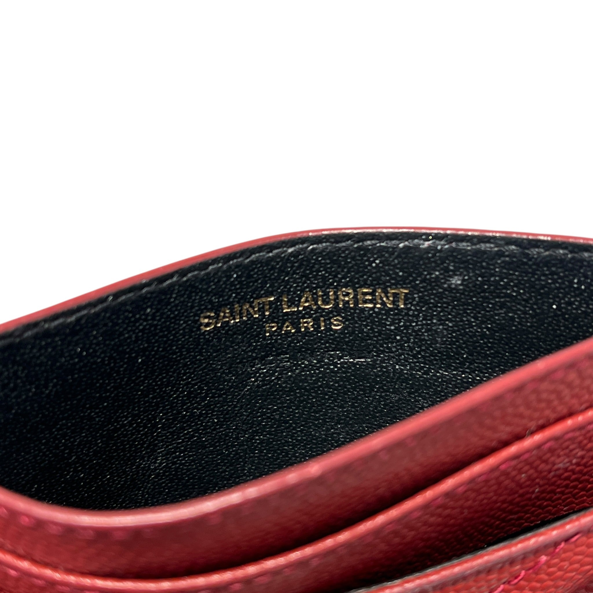 YVES SAINT LAURENT/Wallet/Leather/BRD/M's/card holder gold view 4