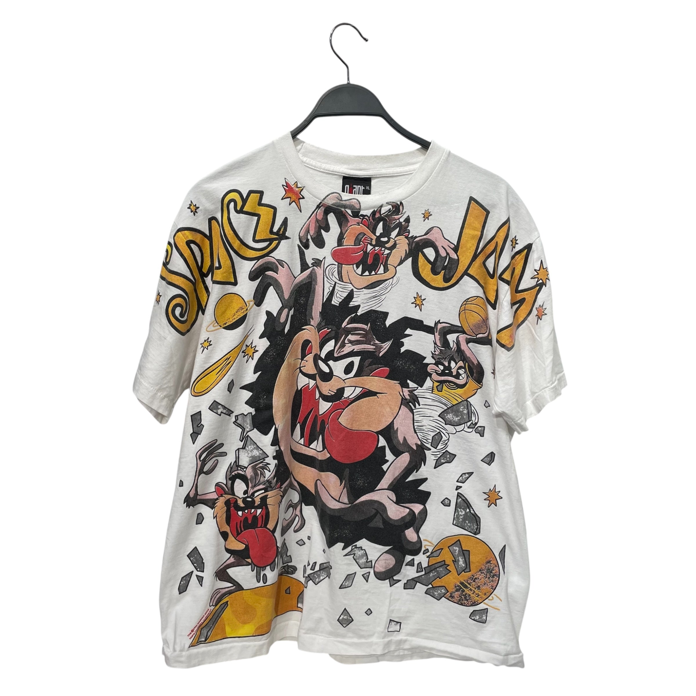 Space Jam/T-Shirt/XL/Cotton/WHT/All Over Print/ view 1