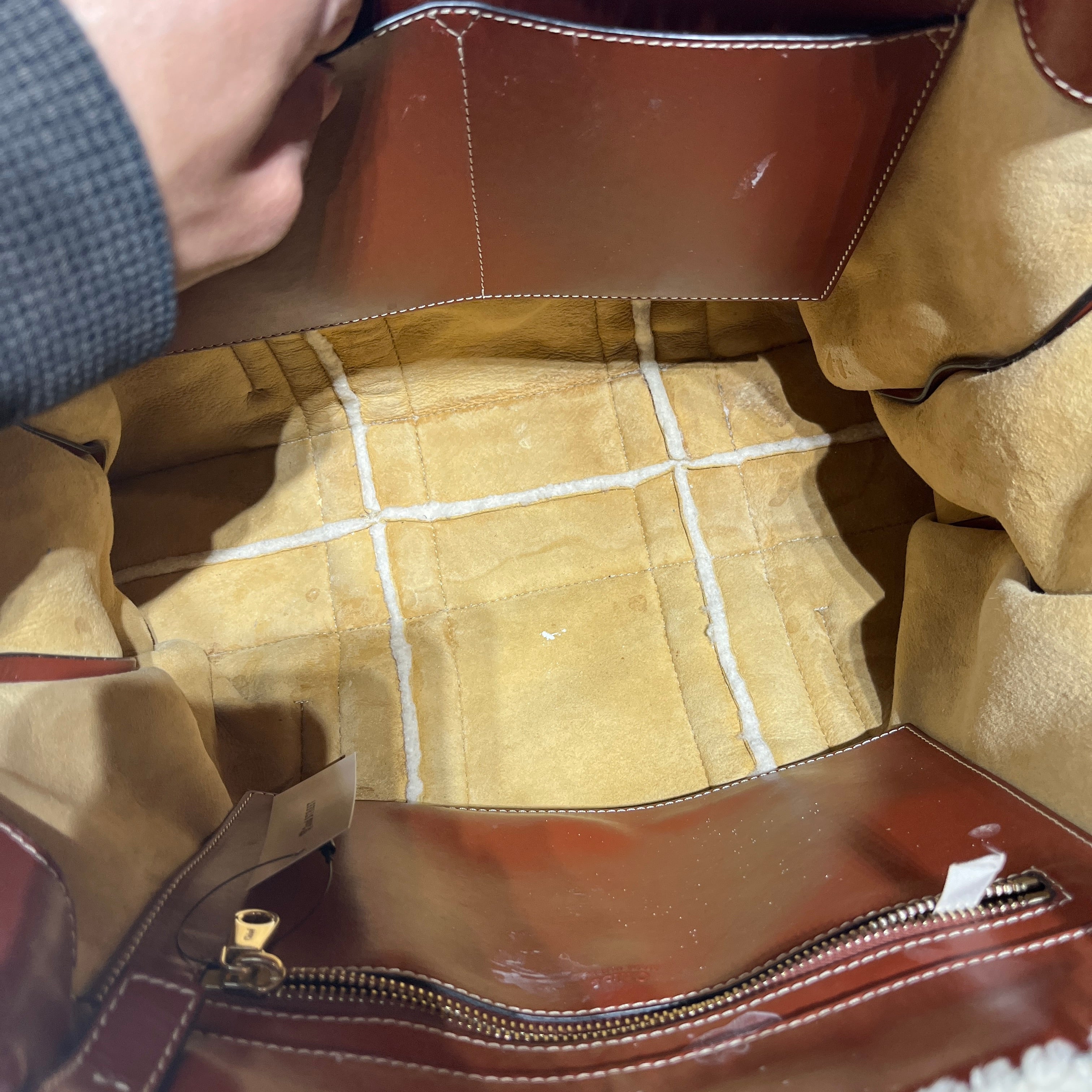 Chloe/Tote Bag/Wool/CRM/woody view 6