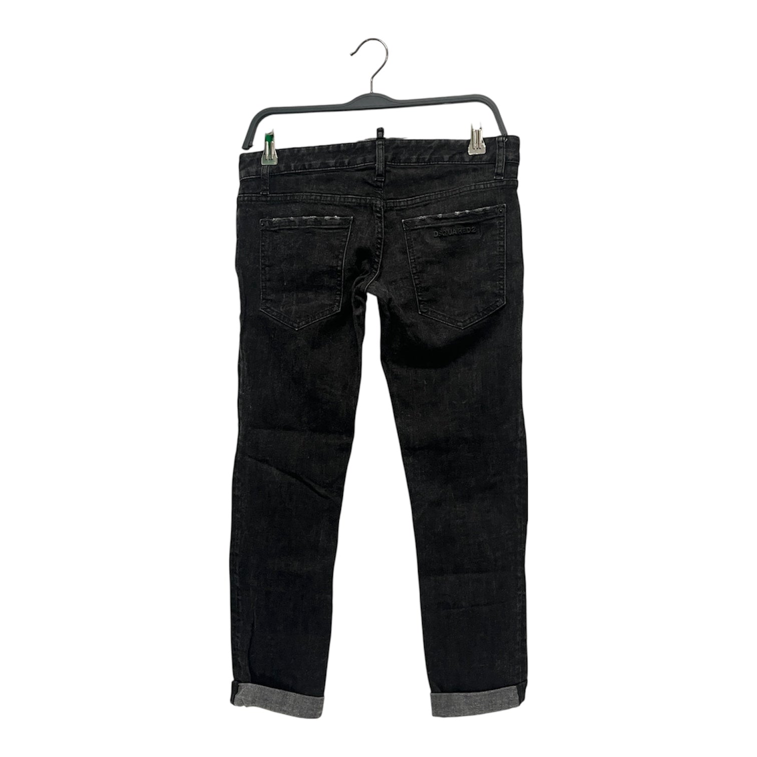 DSQUARED2/Skinny Pants/38/Denim/BLK/Low-rise/CUFFED BOTTOM view 2