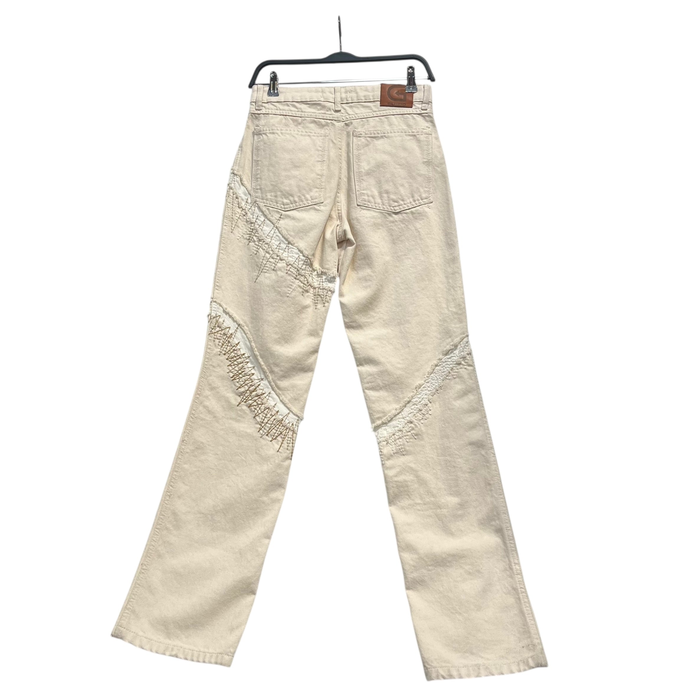 GUIZIO/Bottoms/26/Denim/CRM/boro stitching view 2