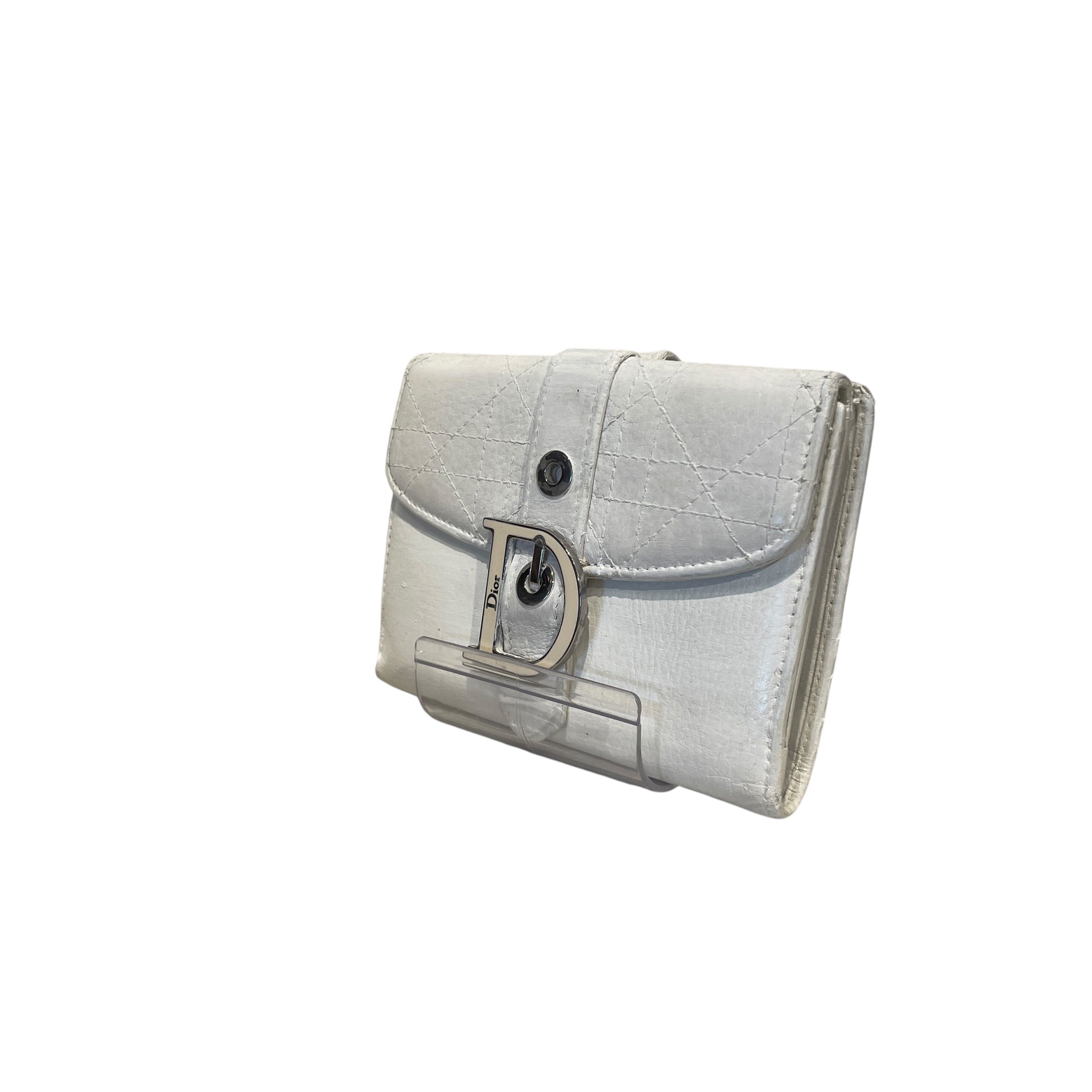 Christian Dior/Wallet/Leather/WHT/L's/CANNAGE FRENCH WALLET view 2