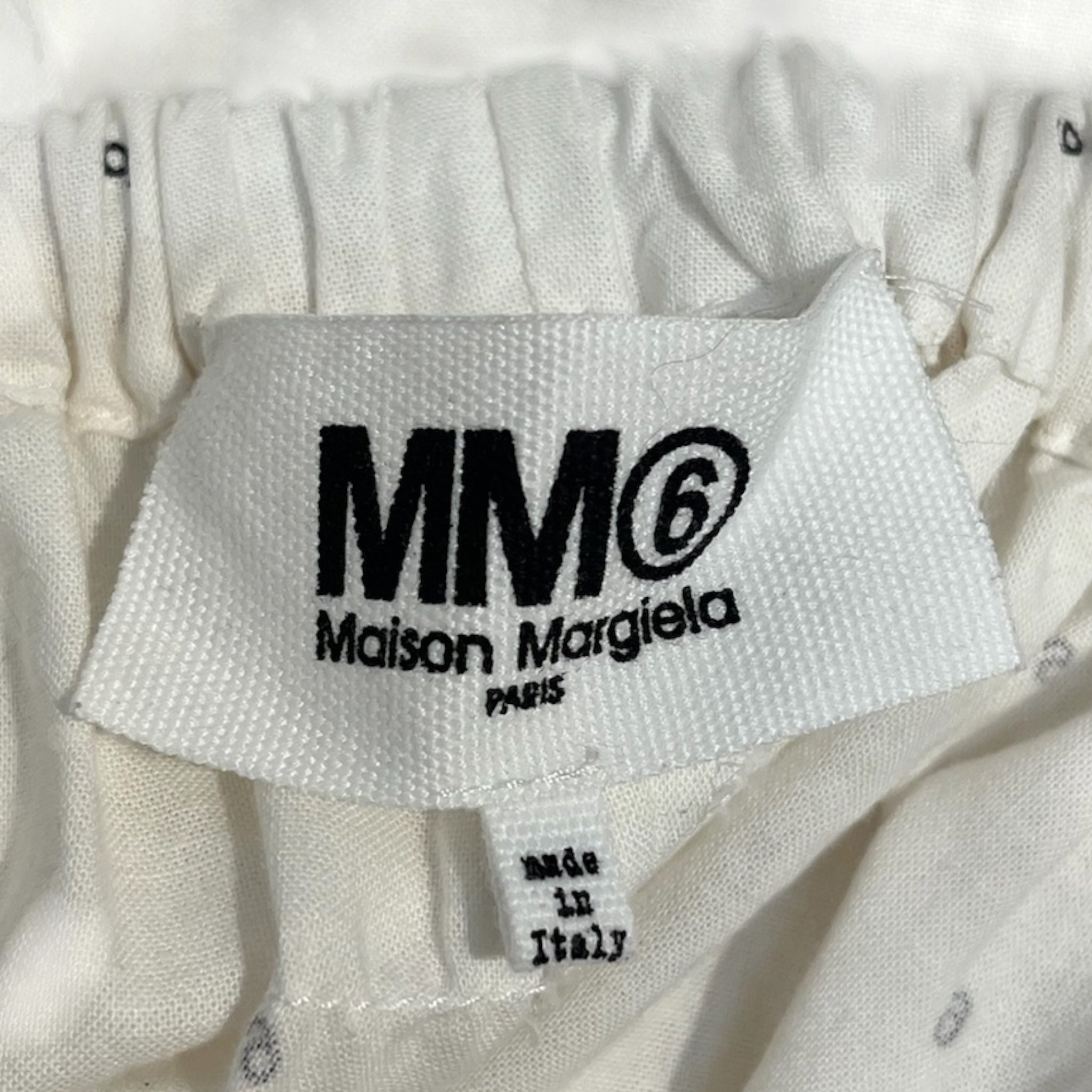 MM6/Shorts/36/All Over Print/Cotton/WHT/High-waisted/BOXER SHORT-ALL OVER "6" view 3