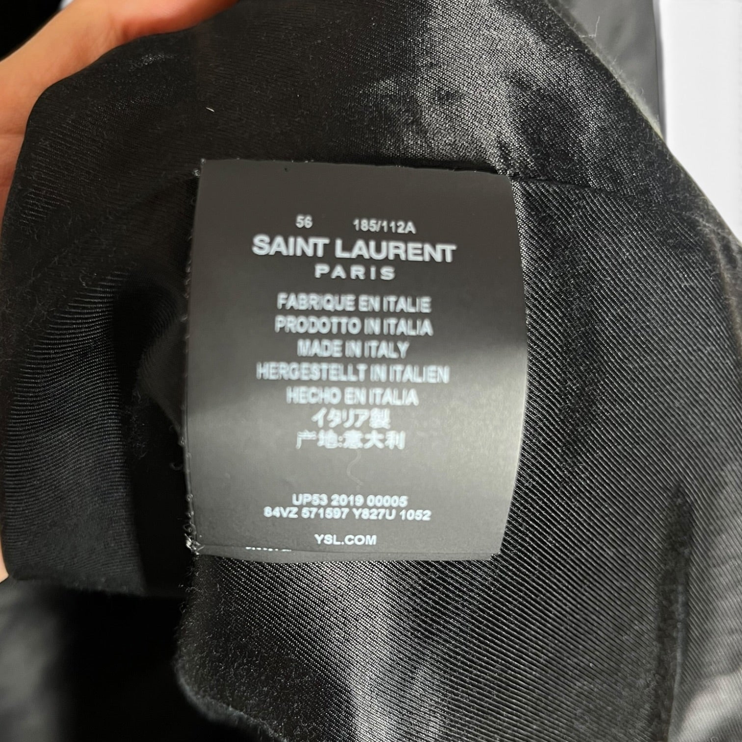 SAINT LAURENT/Souvenir Jkt/56/BLK/Star Teddy Logo Jacket view 5
