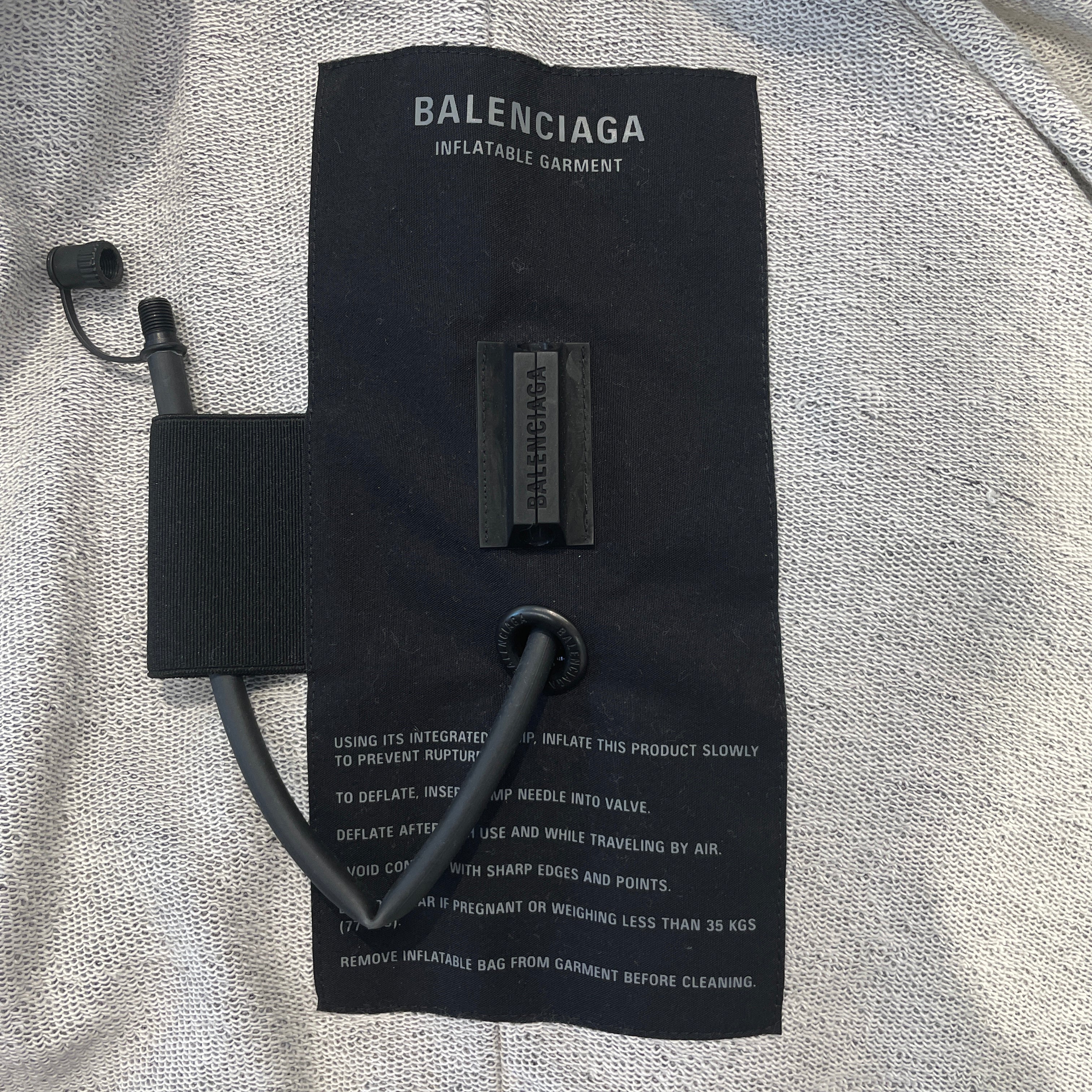 BALENCIAGA/Zip Up Hoodie/S/Cotton/GRY/2023 UNISEX INFLATE HOODIE view 4
