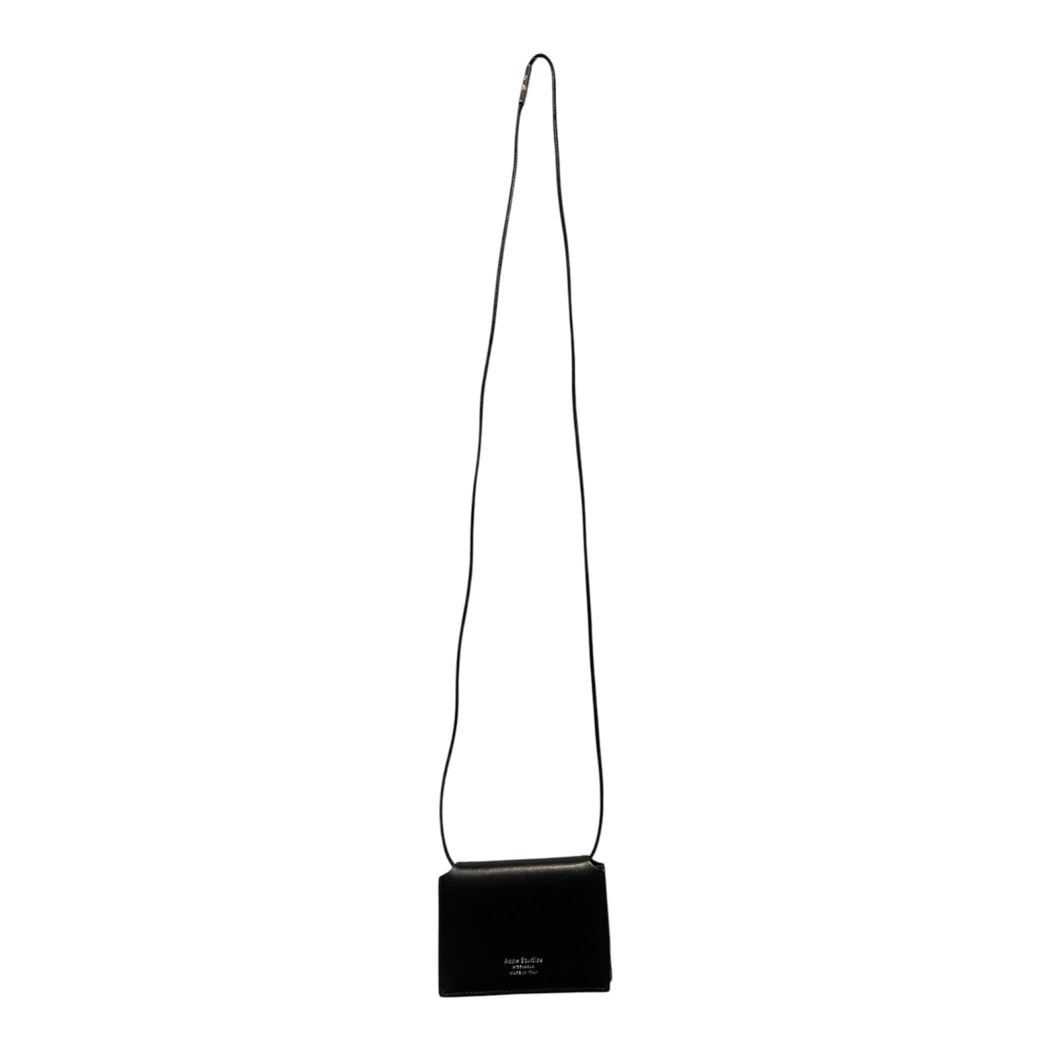 Acne Studios/Wallet/Leather/BLK/long strap card holder view 4