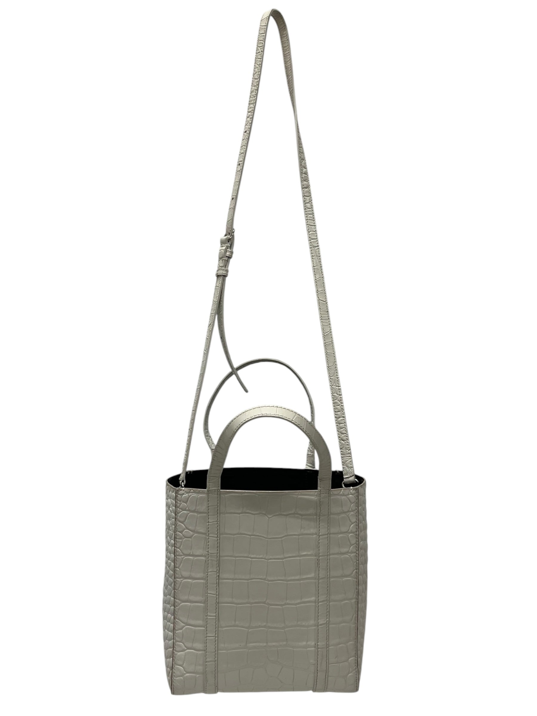 BALENCIAGA/Tote Bag/WHT/ALIGATOR SKIN BAG view 2
