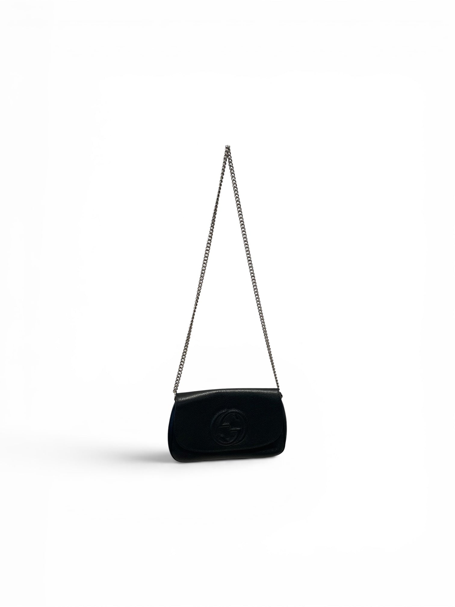 GUCCI/Cross Body Bag/Leather/BLK/Soho Chain Flap view 1