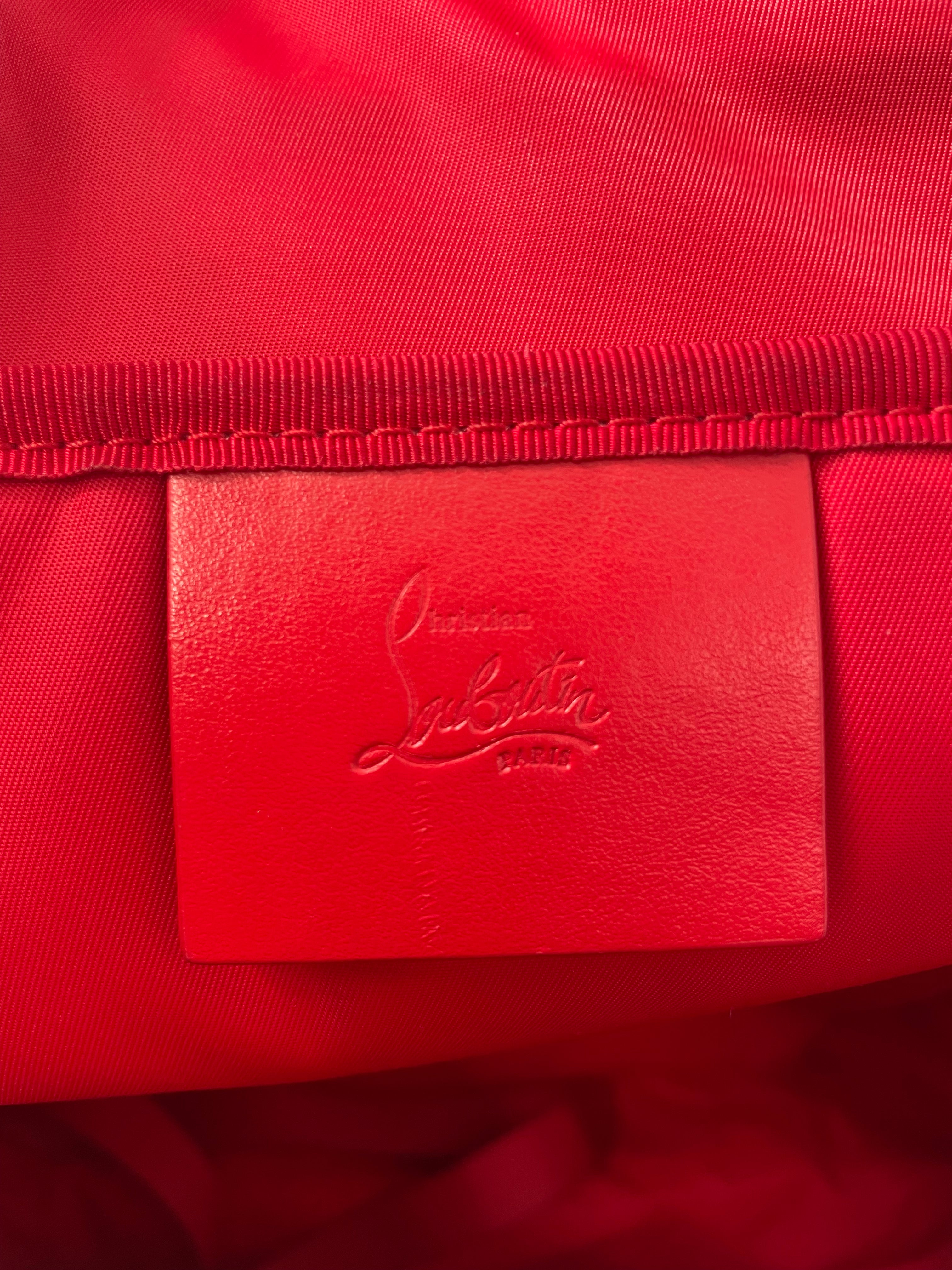 Christian Louboutin/Backpack/Polyester/GRY/LOGO EMBOSSED NYLON view 7