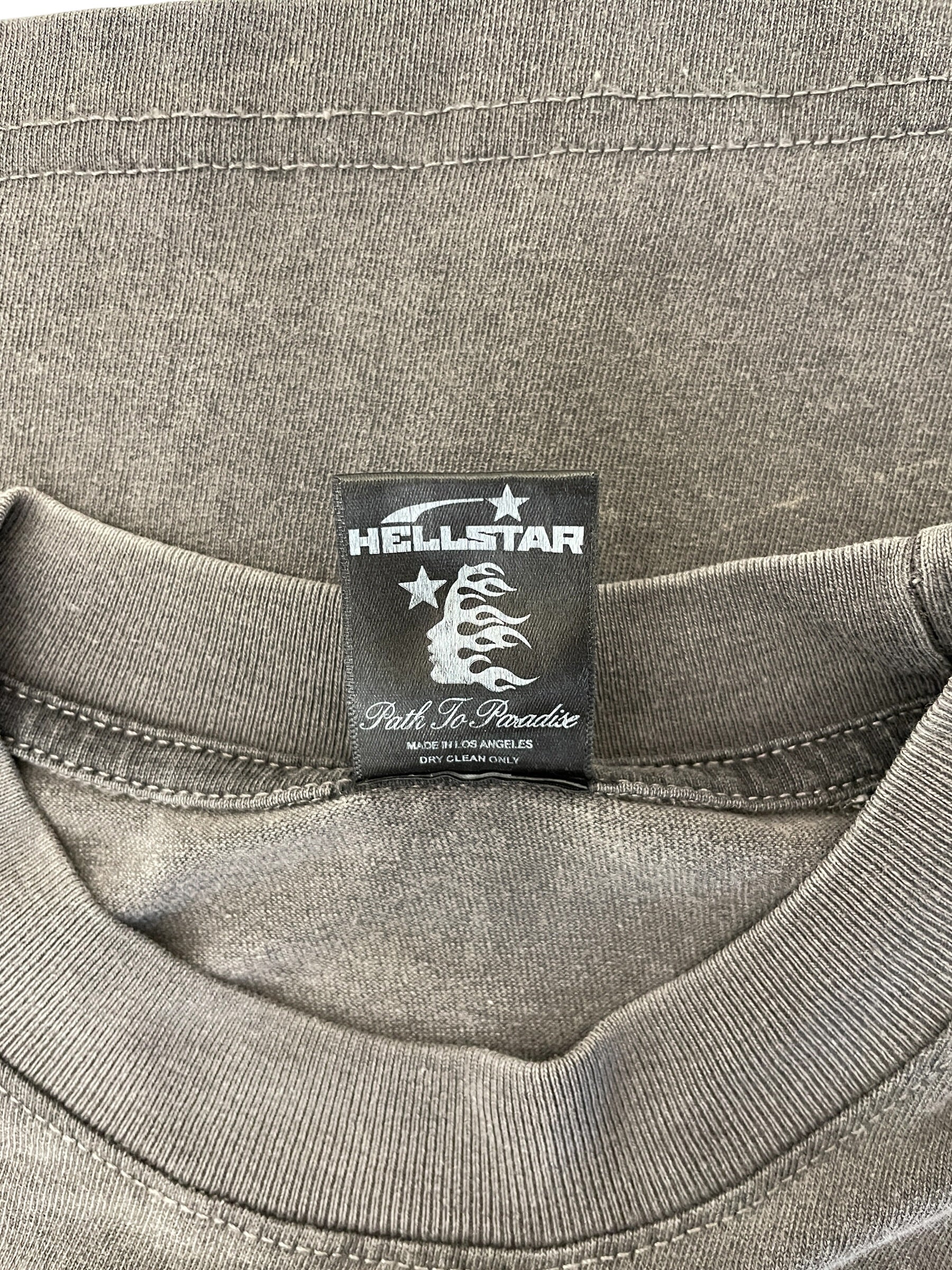 HELLSTAR/T-Shirt/S/Cotton/GRY/Graphic/EMOJI FACE view 4