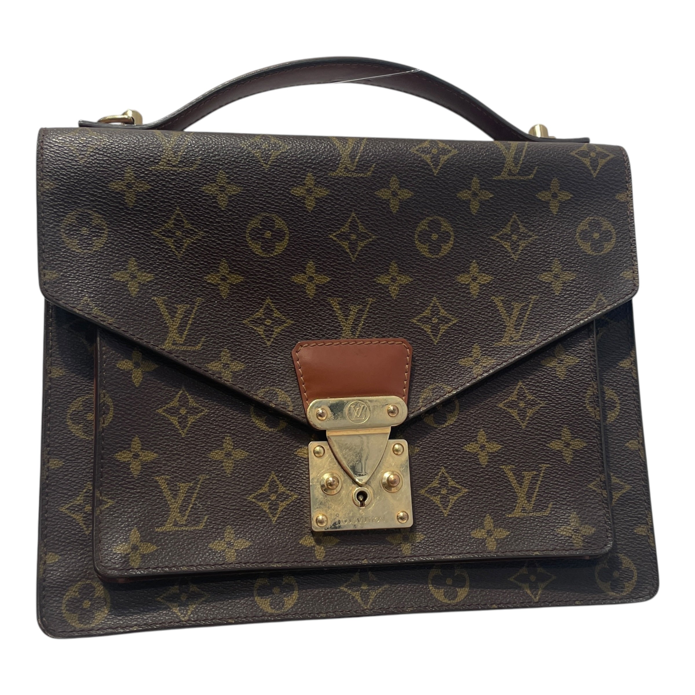 LOUIS VUITTON/Hand Bag/Monogram/Leather/BRW/Monogram Monceau 28 Bag view 1