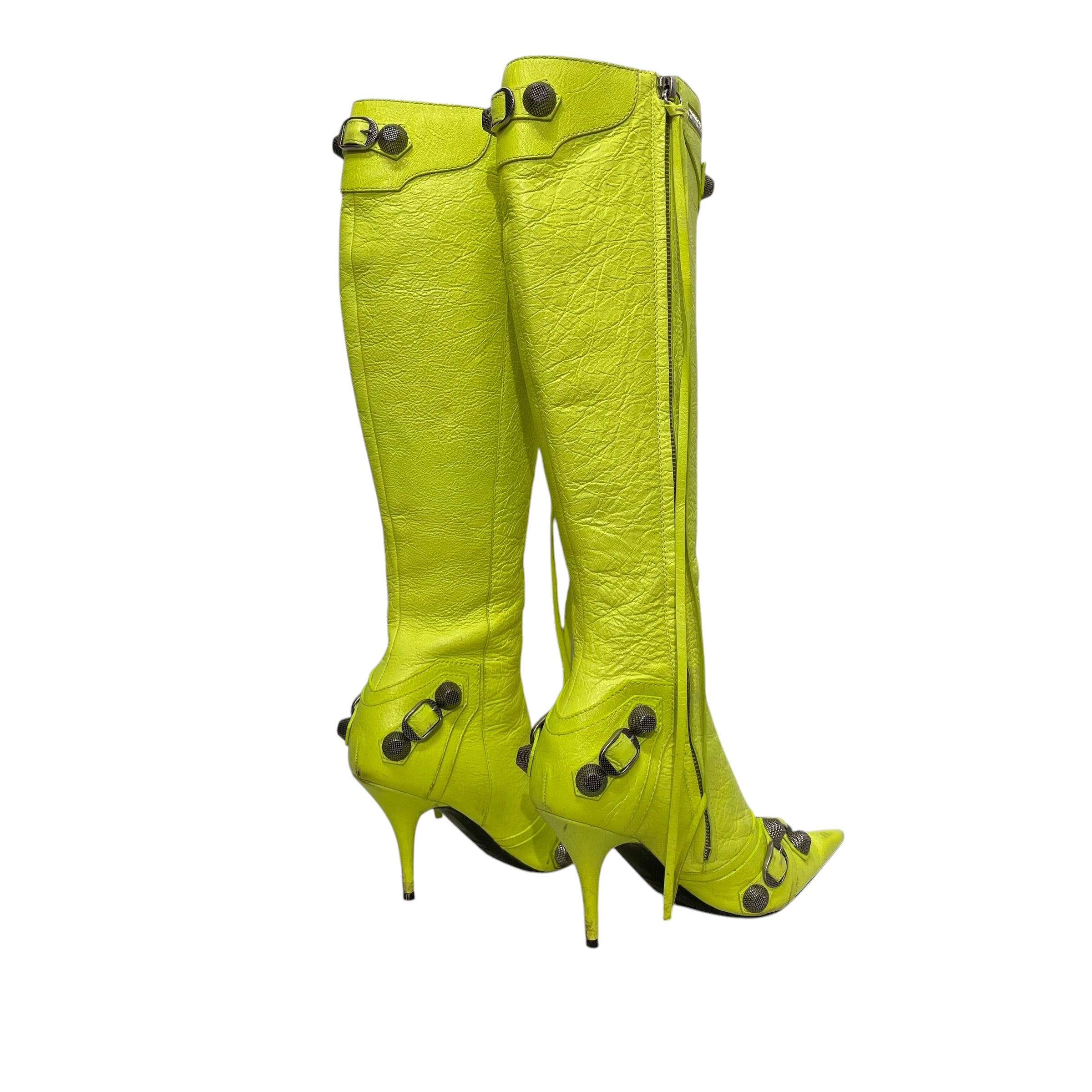 BALENCIAGA/Long Boots/EU 36/Leather/GRN/cagole view 2