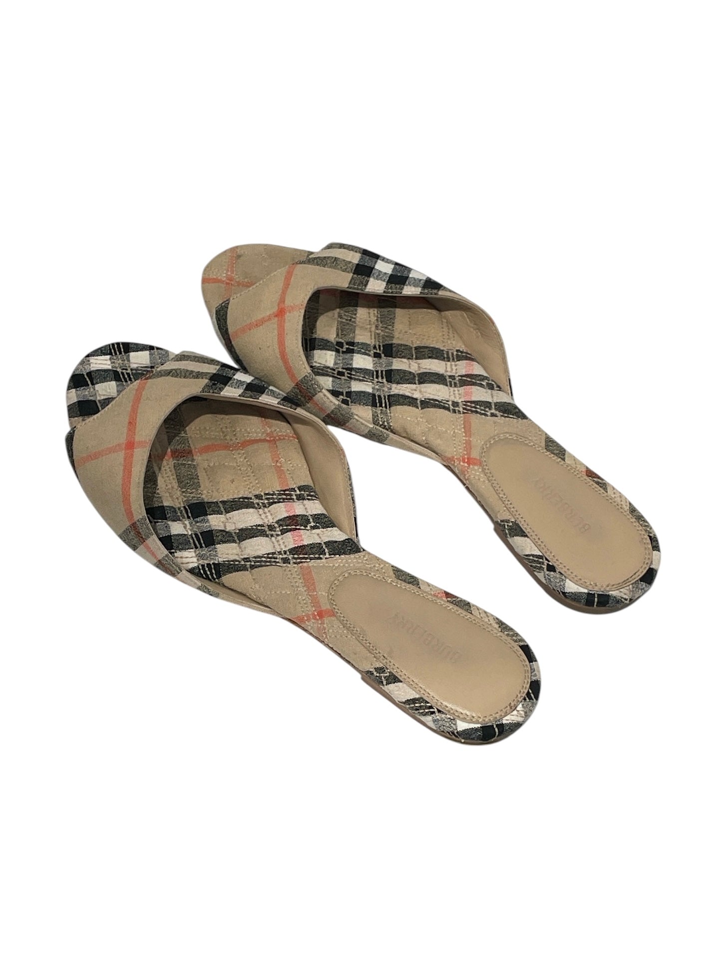 BURBERRY/Sandals/EU 38/All Over Print/Cotton/BEG/PRINTED view 2