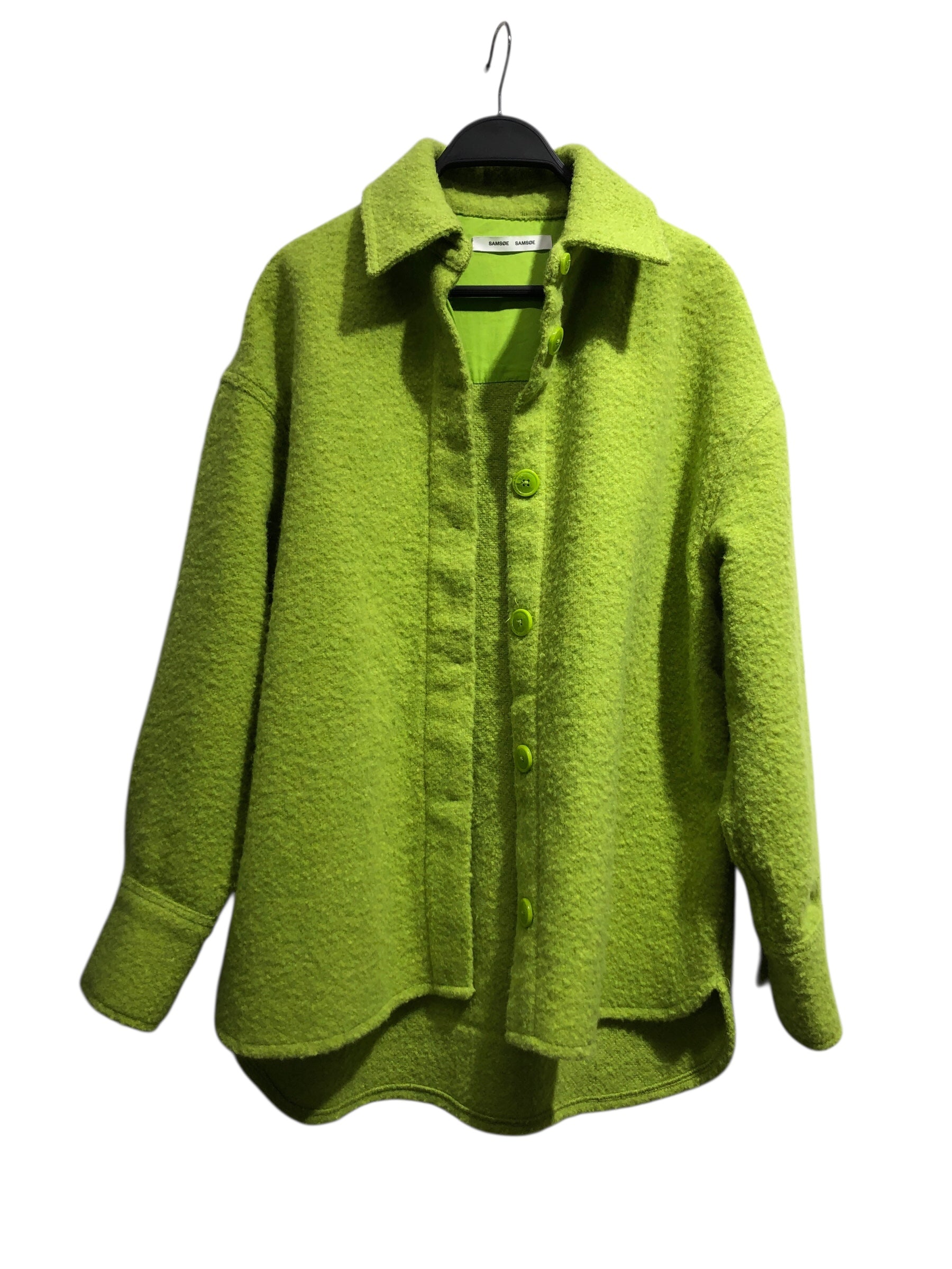 SAMSOE SAMSOE/Jacket/XS/Polyester/GRN/LIME GREEN WOOL BLEND view 1