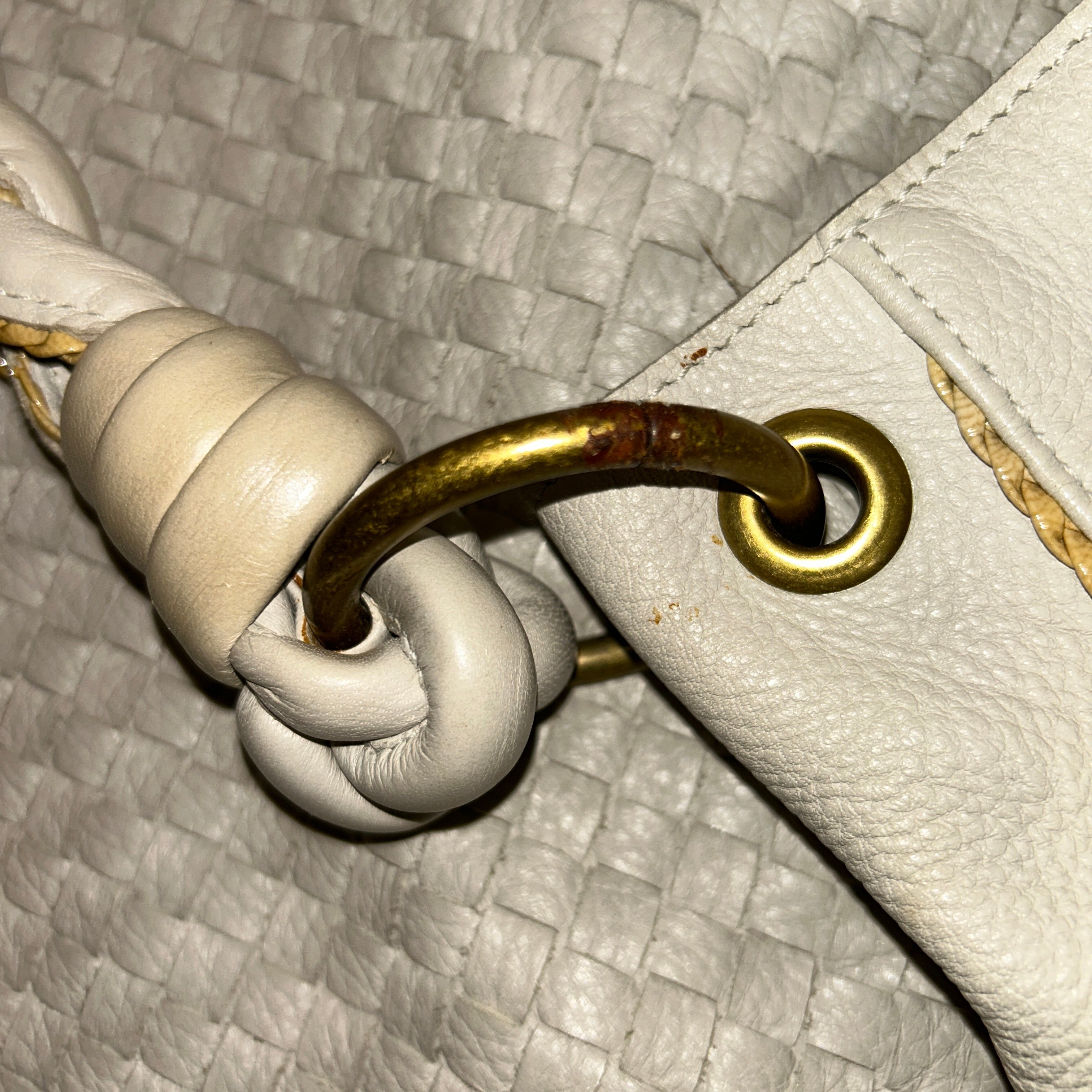 BOTTEGA VENETA/Tote Bag/Leather/CRM/Intrecciato Hobo Shoulder Bag view 9
