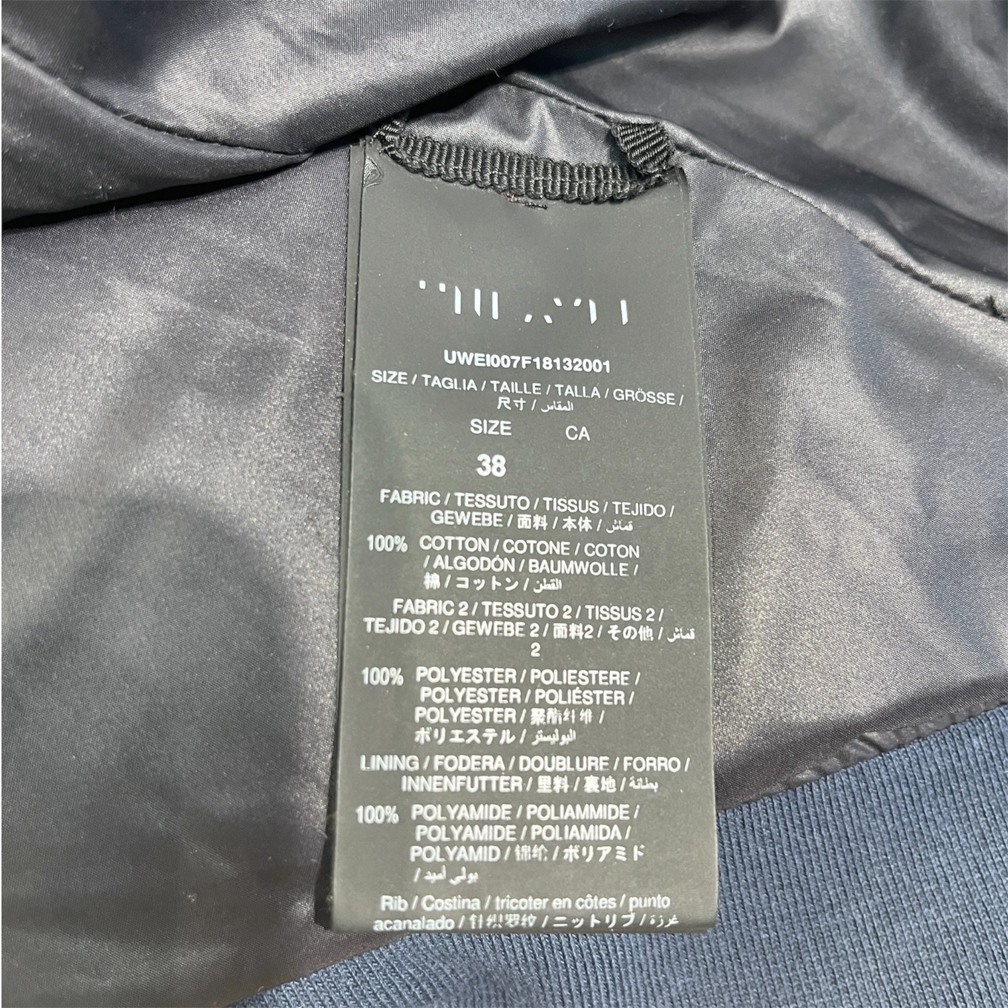UNRAVEL PROJECT/Puffer Jkt/38/Cotton/NVY/PUFFER view 3