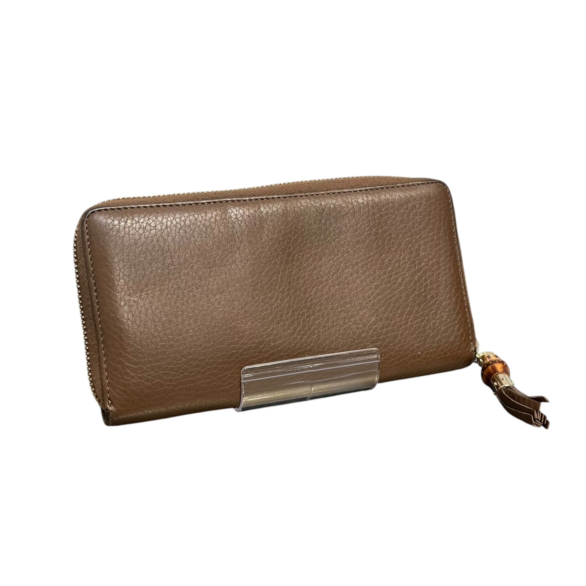 GUCCI/Long Wallet/Leather/BRW/L's/ZIP AROUND BAMBOO TASSEL view 3