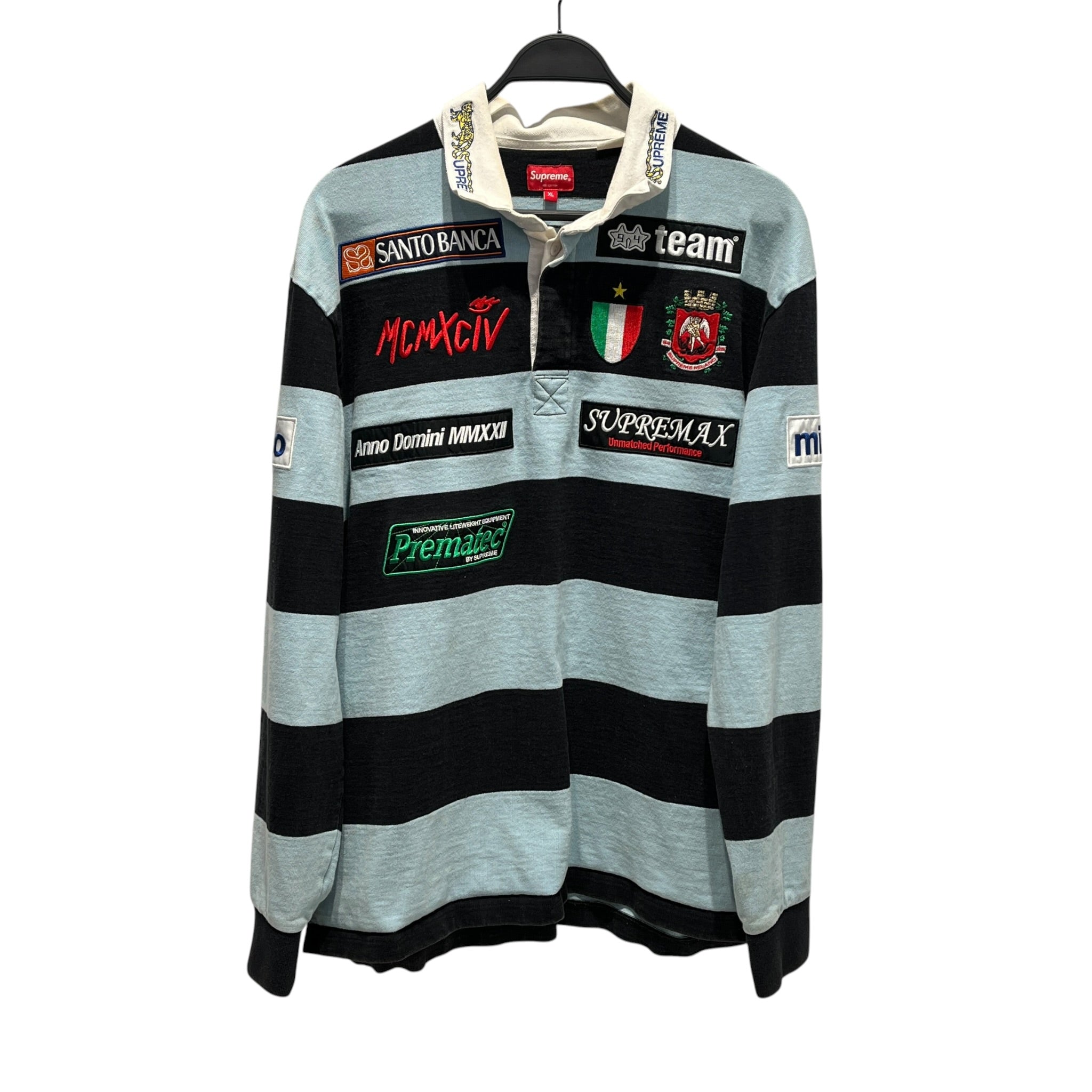 Supreme/Sweater/L/Cotton/BLU/rugby view 1