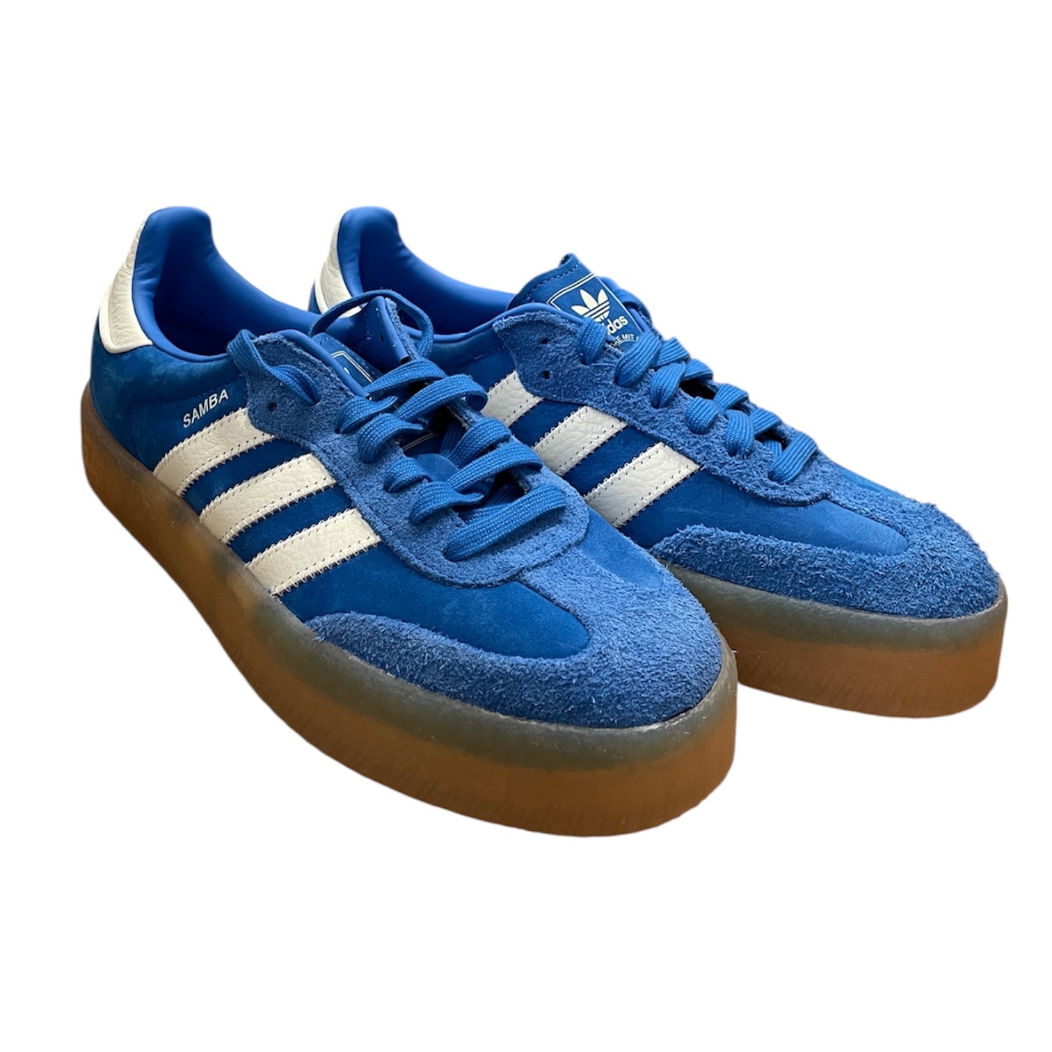 adidas/Low-Sneakers/US 8.5/Nylon/BLU/Blue Adidas Fur Sambae Shoes view 1