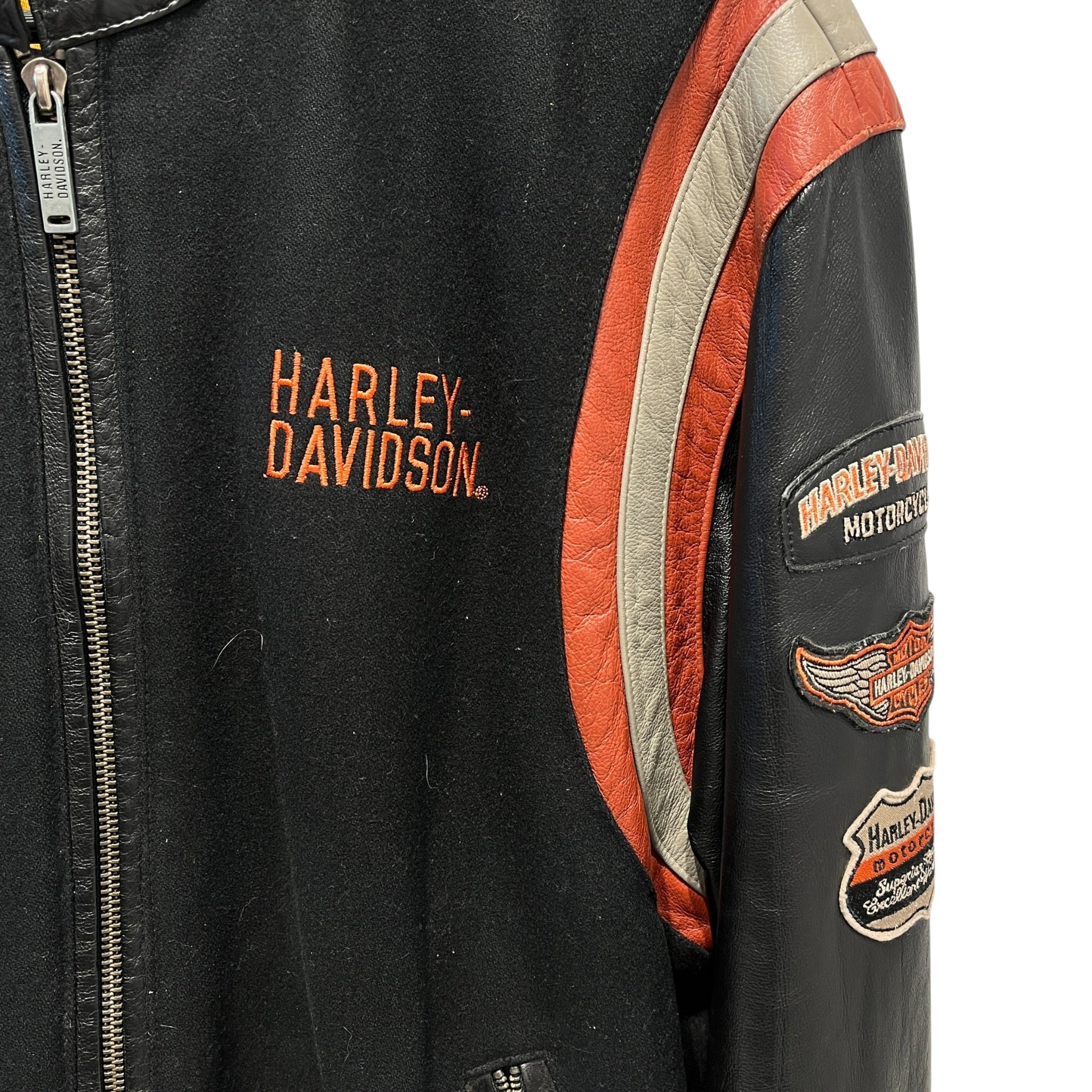 HARLEY DAVIDSON/Jacket/M/Leather/BLK/LETTERMAN view 3