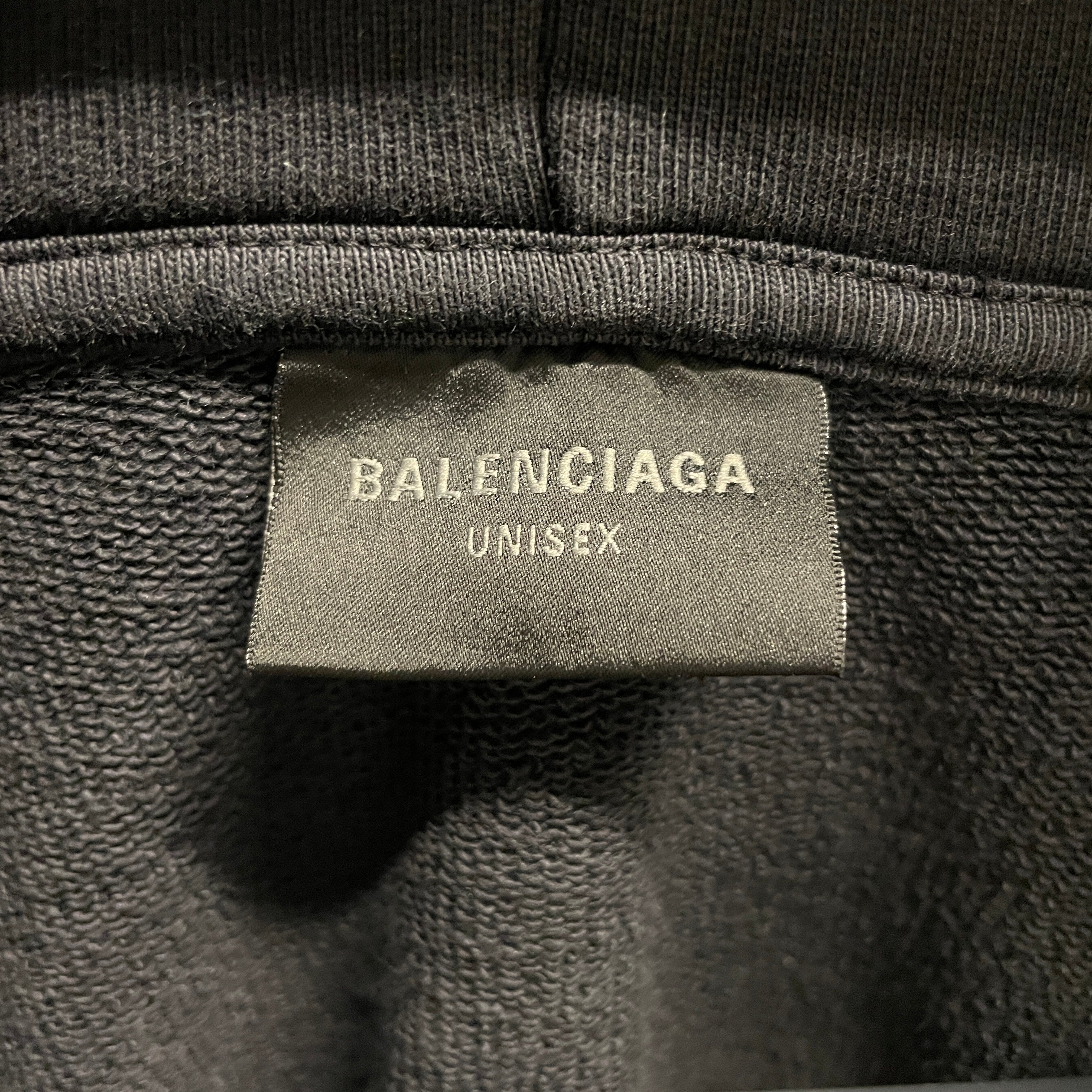 BALENCIAGA/Hoodie/M/Cotton/BLK/paris view 2
