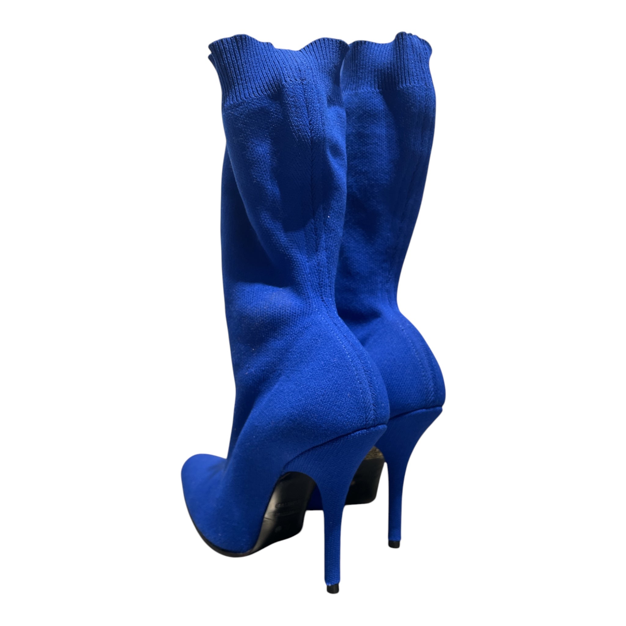 BALENCIAGA/Heels/EU 36/Cotton/BLU/Sock heels view 2